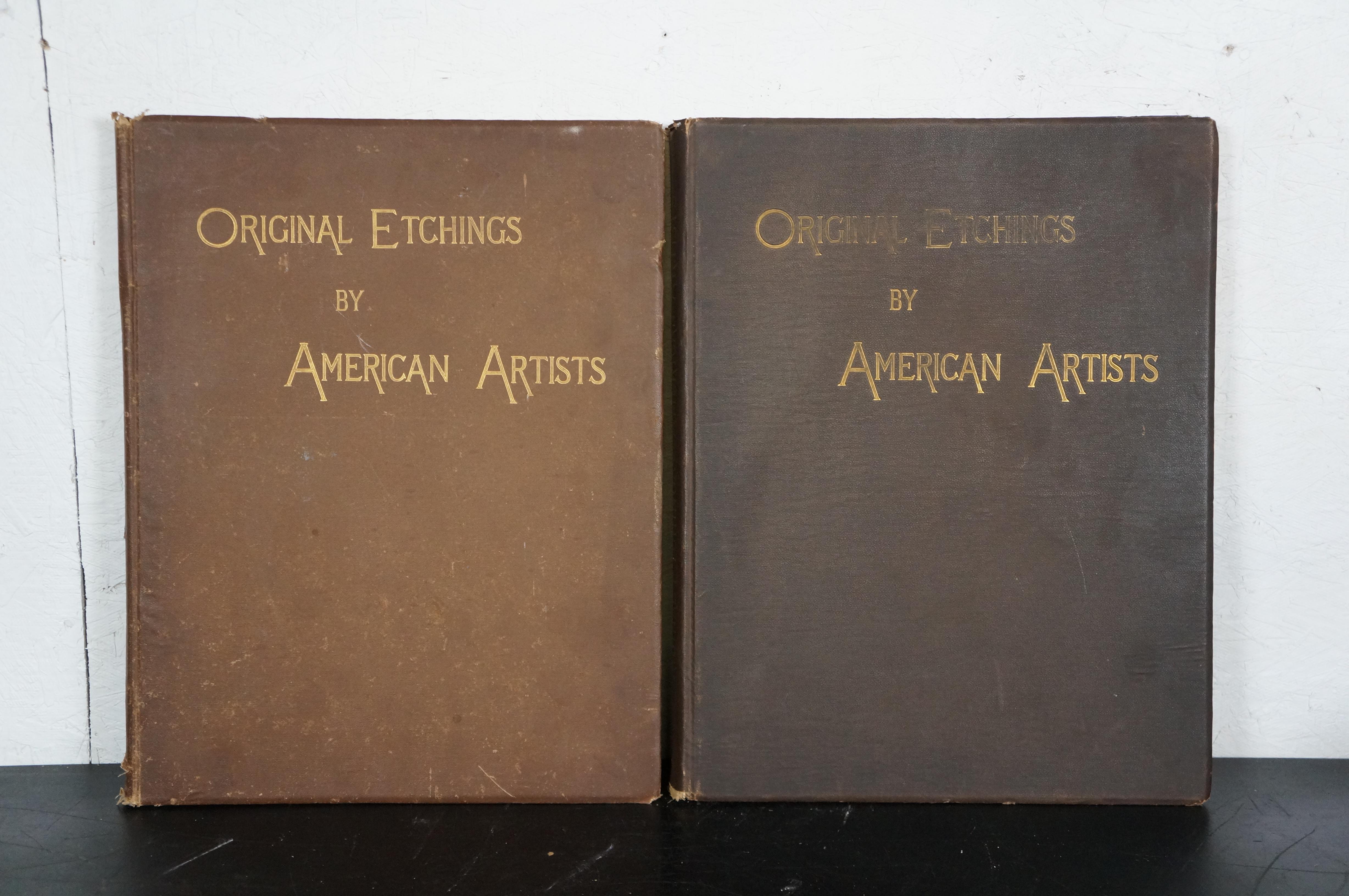 Antiguo 1883 Grabados originales de artistas americanos HB Folio Libro de arte 18