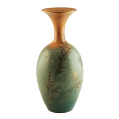 Antique 1885 Matthew A. Daly for Rookwood Hand Painted Vase Swallows and Grasses