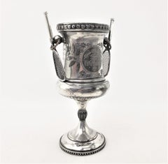 Antique 1886 Ladies Doubles Niagara Tennis Tournament Silver Plated Trophy