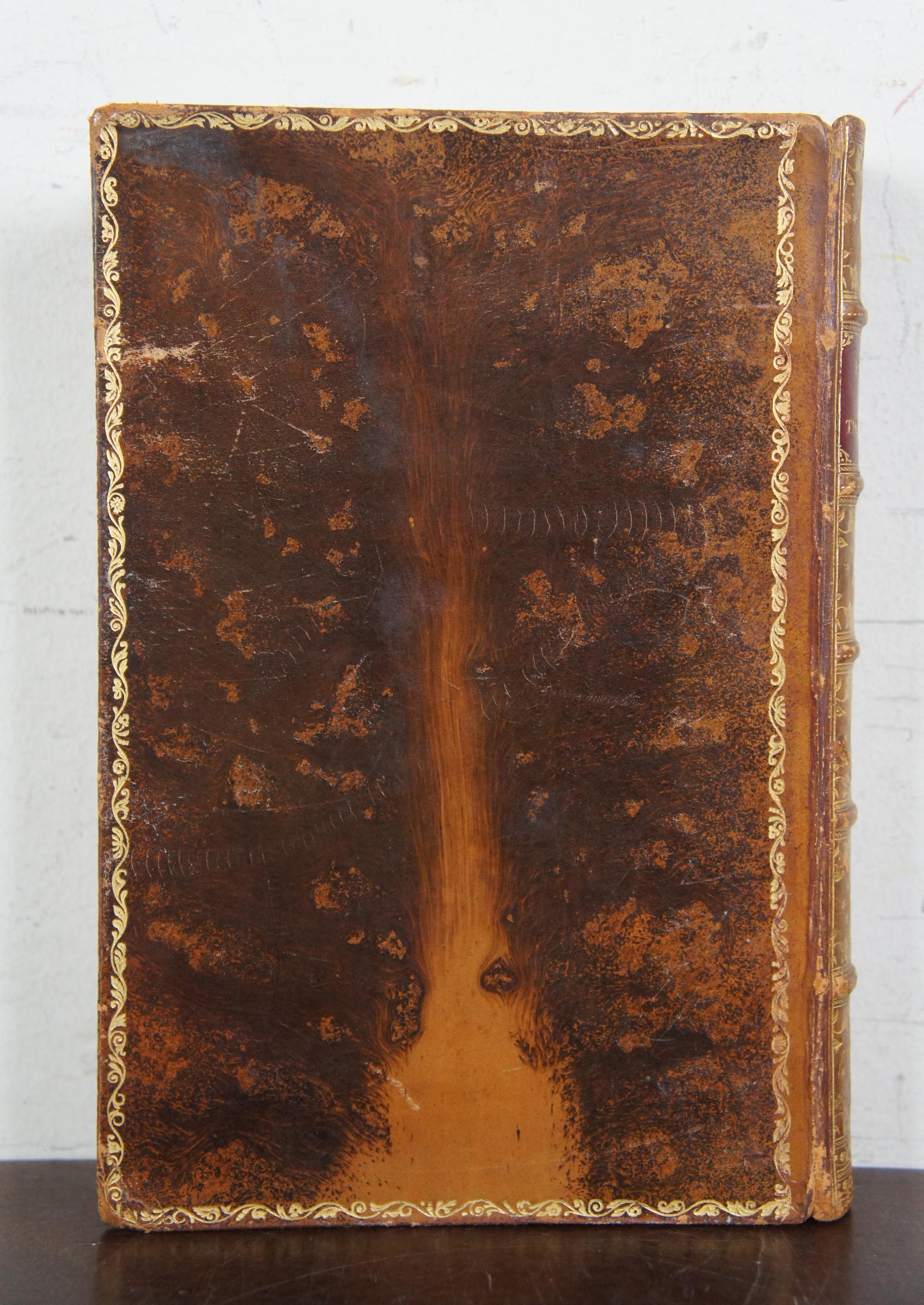 Antique 1886 Rob Roy on the Jordan Macgregor De Aston School Leather Book In Good Condition In Dayton, OH