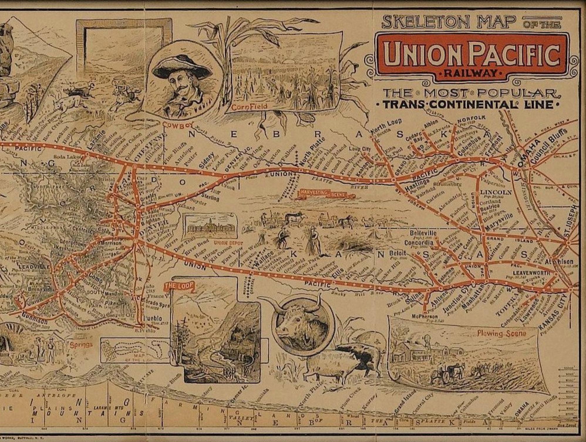 union pacific railroad map 1880