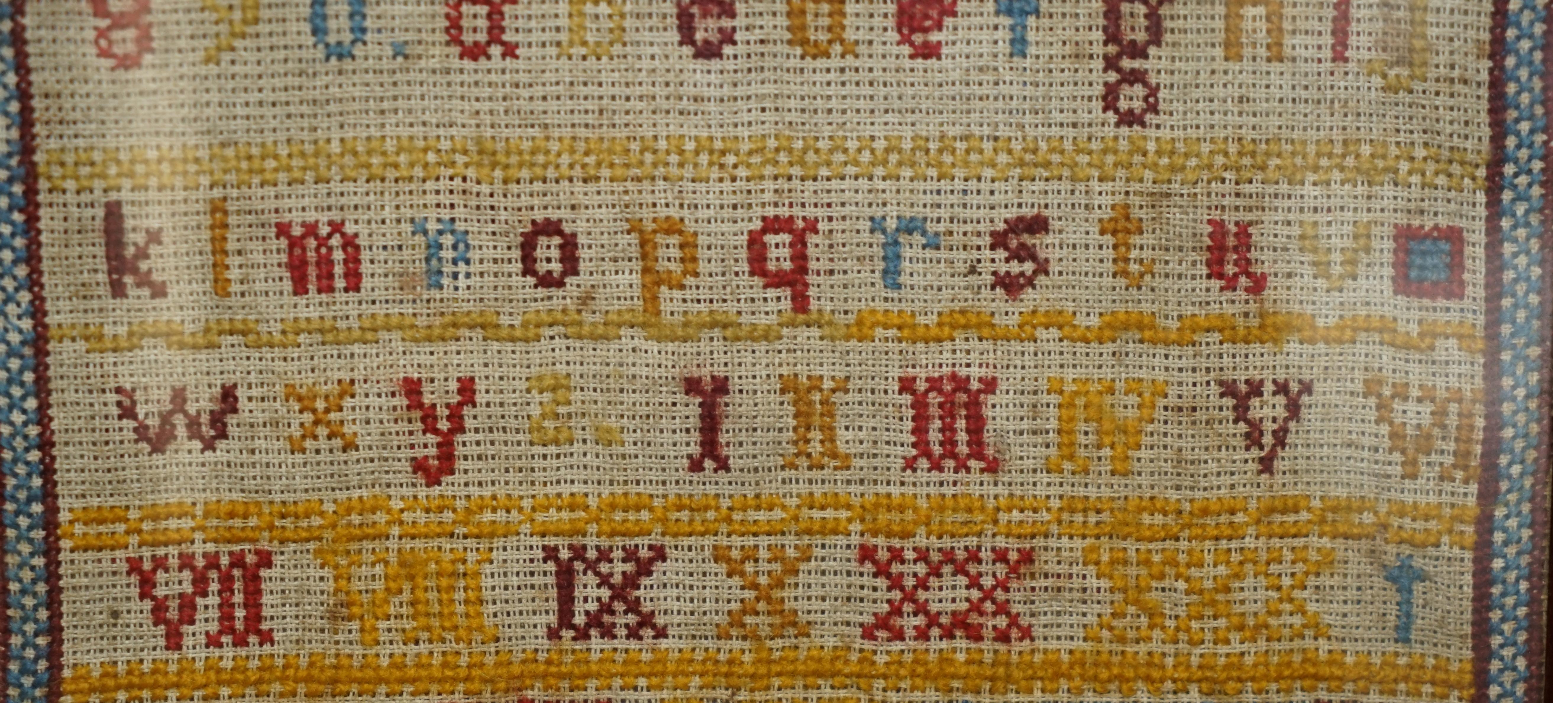 Antique 1888 Mary Campbell Fc School of Scotland Victorian Needlework Sampler 4