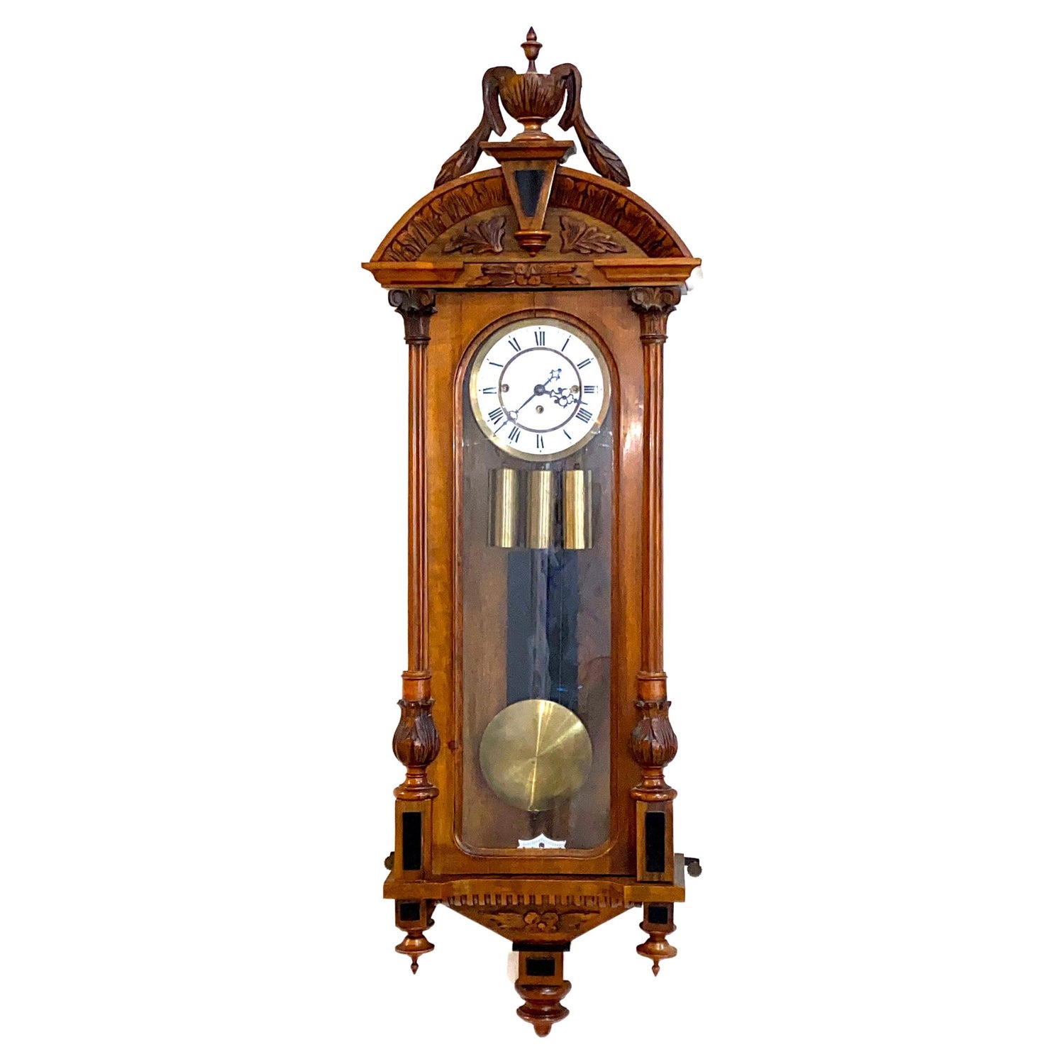 Antique German Regulator Wall Clock Gustav Becker Lion at 1stDibs | gustav  becker vienna regulator clock, lion wall clocks