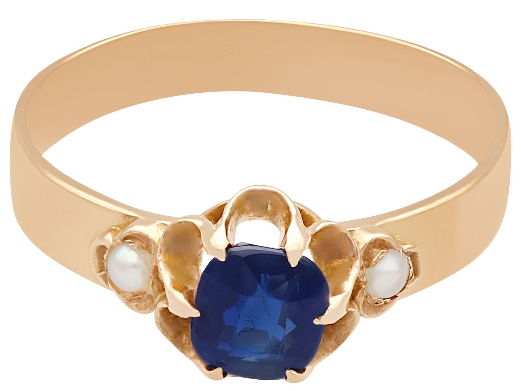 sapphire pearl ring