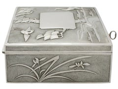 1890s Chinese Export Silver Locking Box