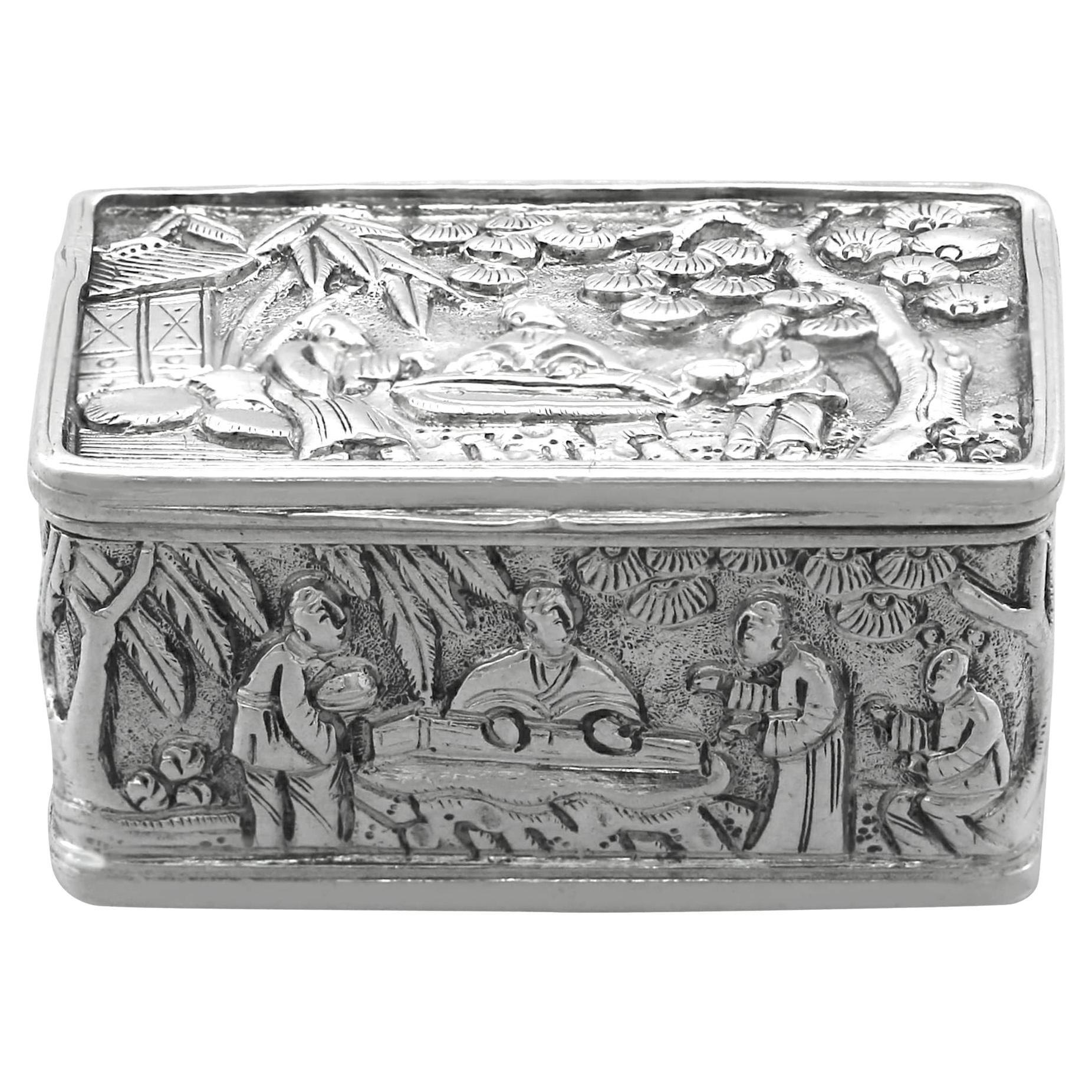 Antigua vinagrera china de plata de ley de la década de 1890 en venta