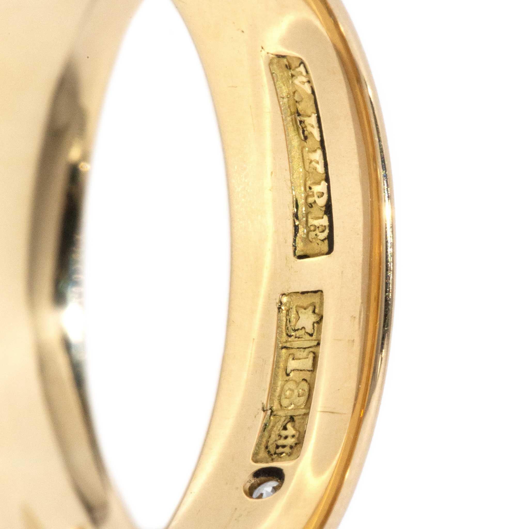 Antique 1890s Early Australian Diamond Band 18 Carat Yellow Gold For Sale 6