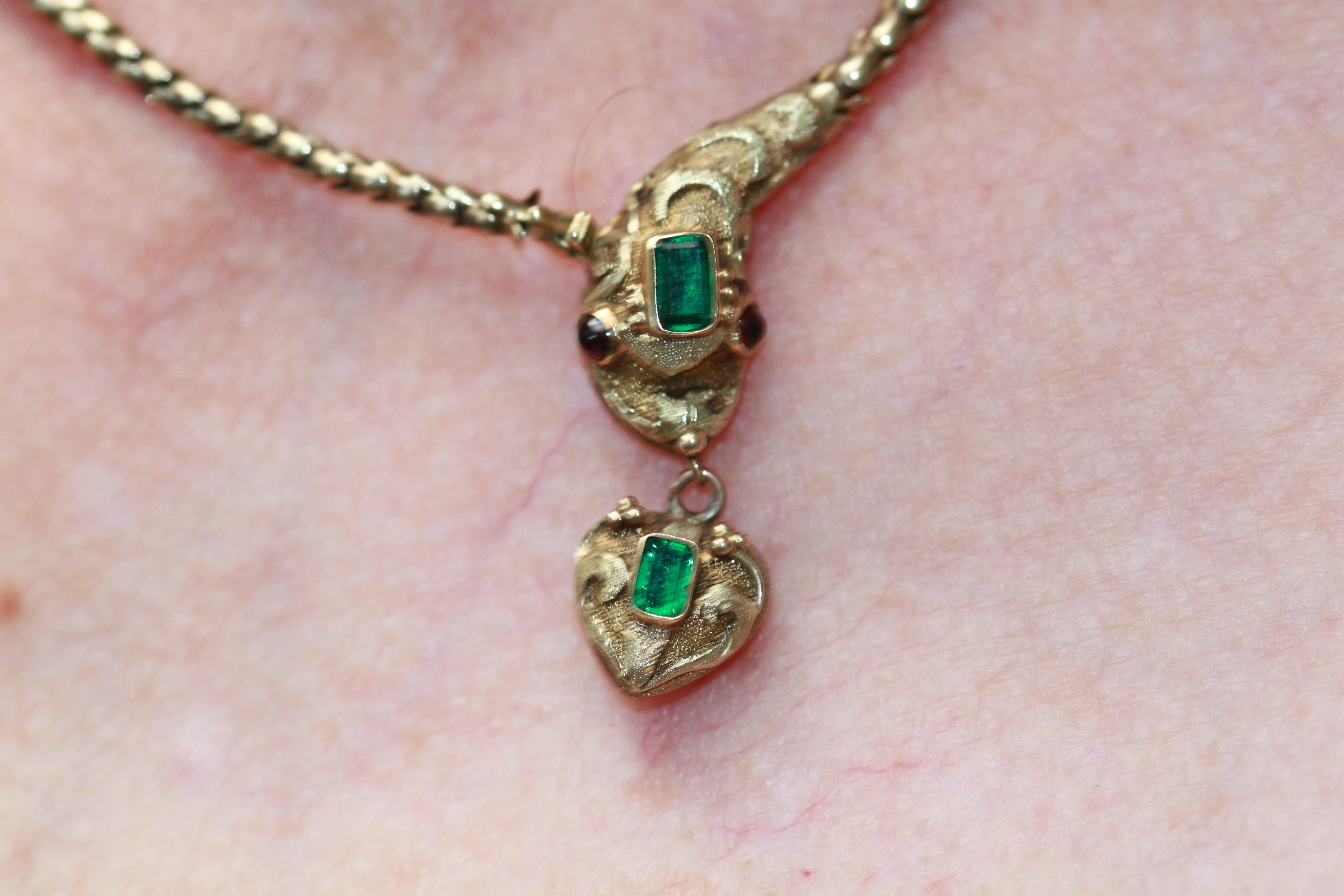 snake emerald necklace