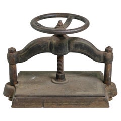 Antique 1890s Industrial Cast Iron Book Press