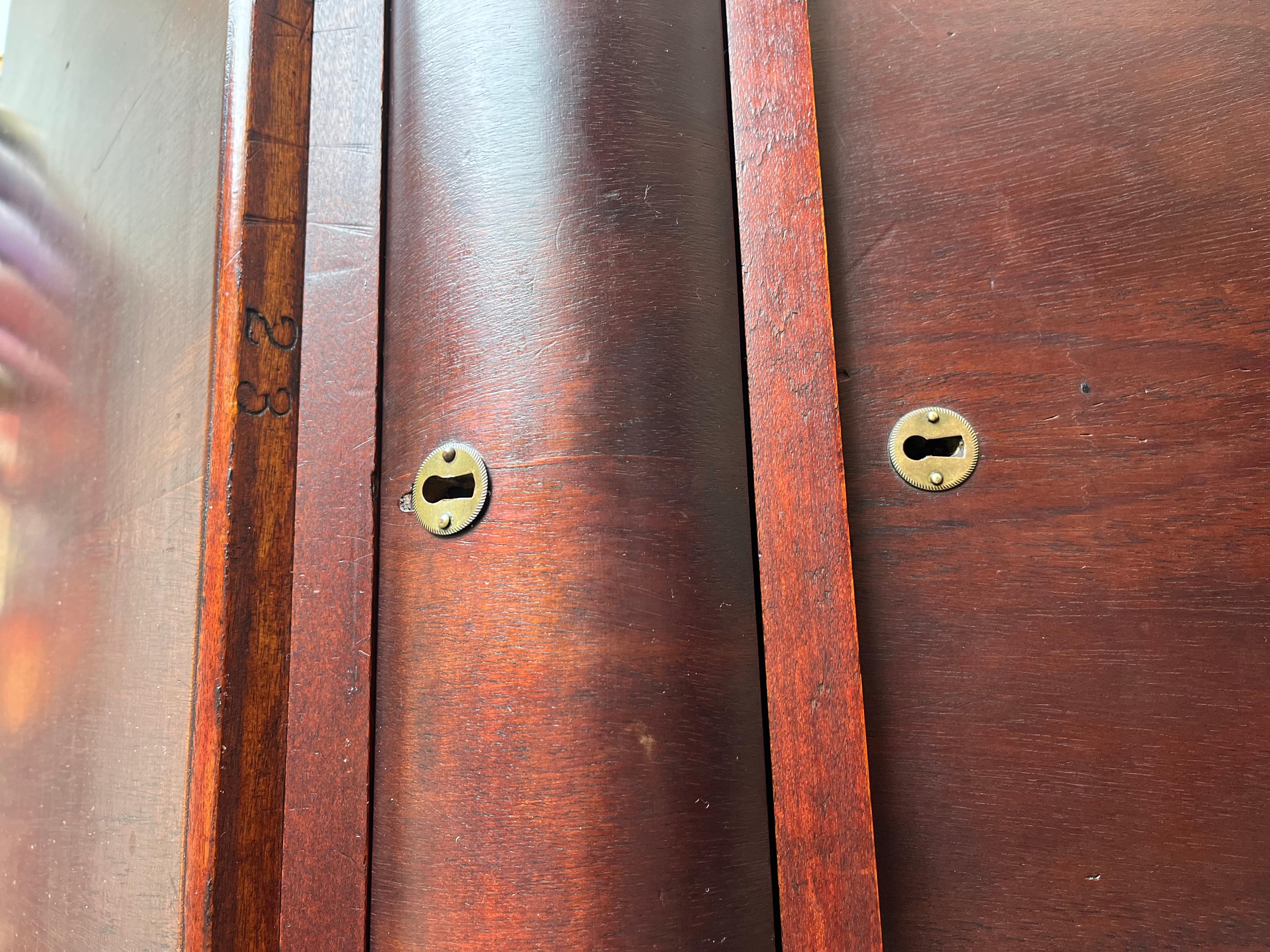 American Antique 1890s Italian Mahogany Secretary Desk with Caryatid Carvings & Paw Feet For Sale