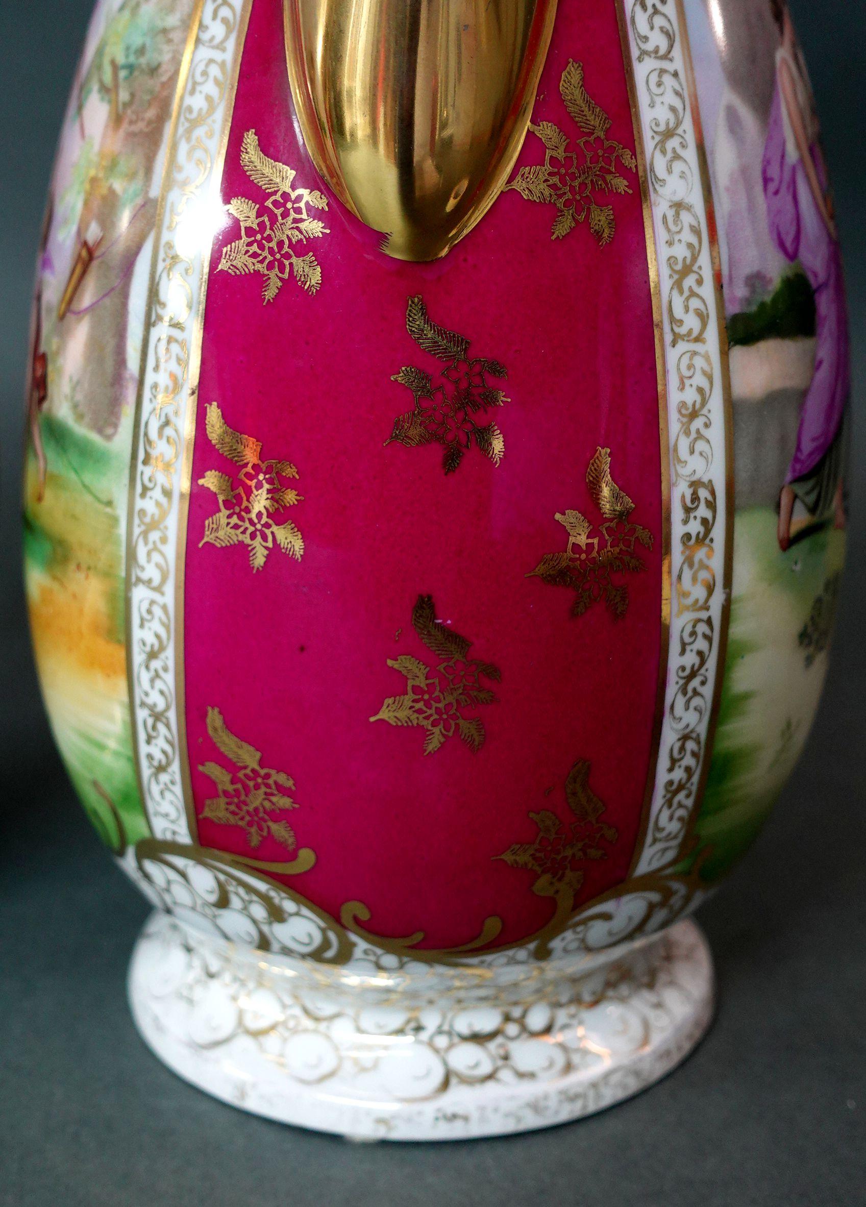 19th Century Antique 1890s Pair of Amorous Victoria Austria Vase 