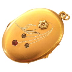 Antique 1890s Russian Gold Locket Pendant