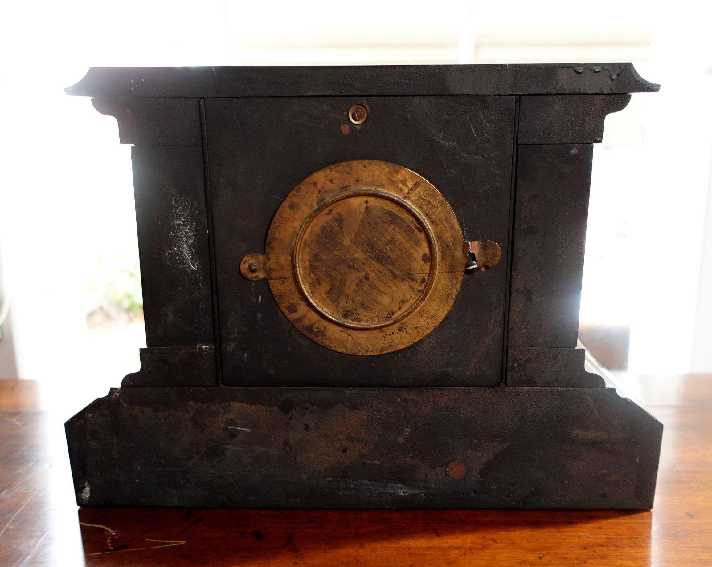 19th Century Antique 1890s Seth Thomas Adamantine Mantle Clock