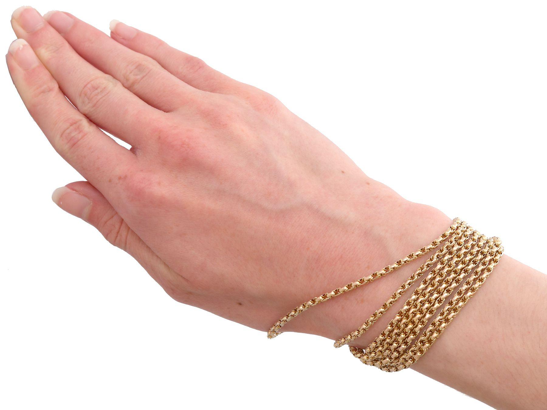 Antike Gelbgold Longuard Kette aus den 1890er Jahren 6