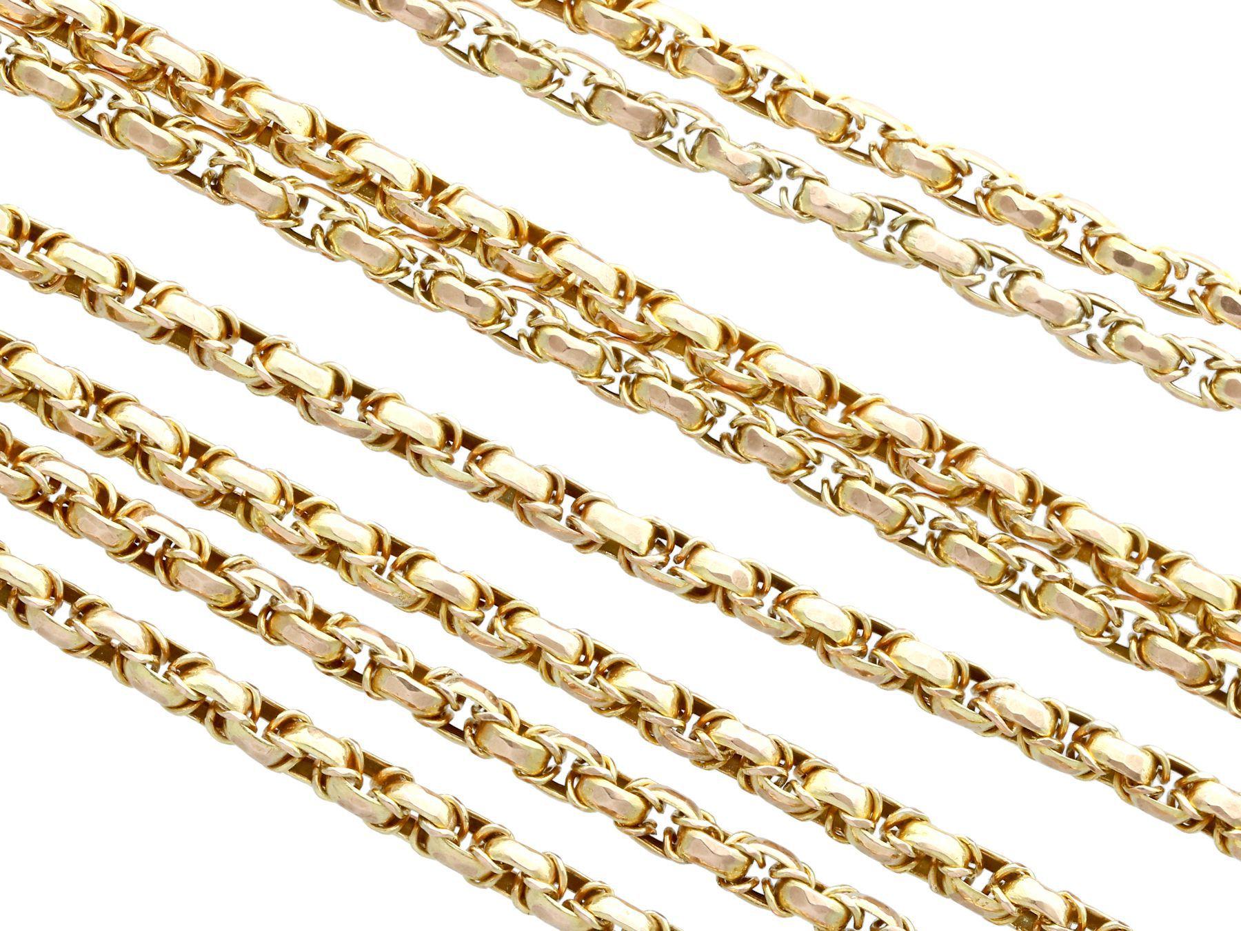 An exceptional, fine and impressive, antique 9 karat yellow gold longuard chain; part of our diverse antique necklace and pendant collection

This exceptional, fine and impressive antique longuard chain has been crafted in 9k yellow gold.

The