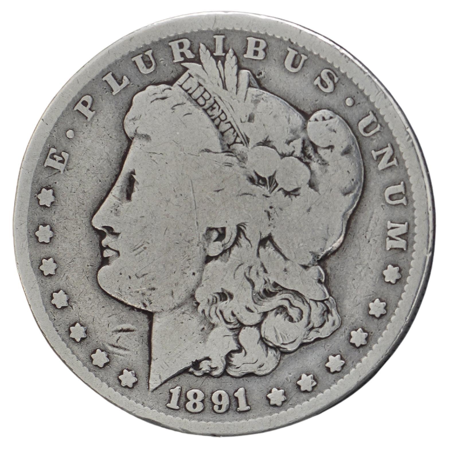 Antike 1891 Morgan O Dollar im Angebot