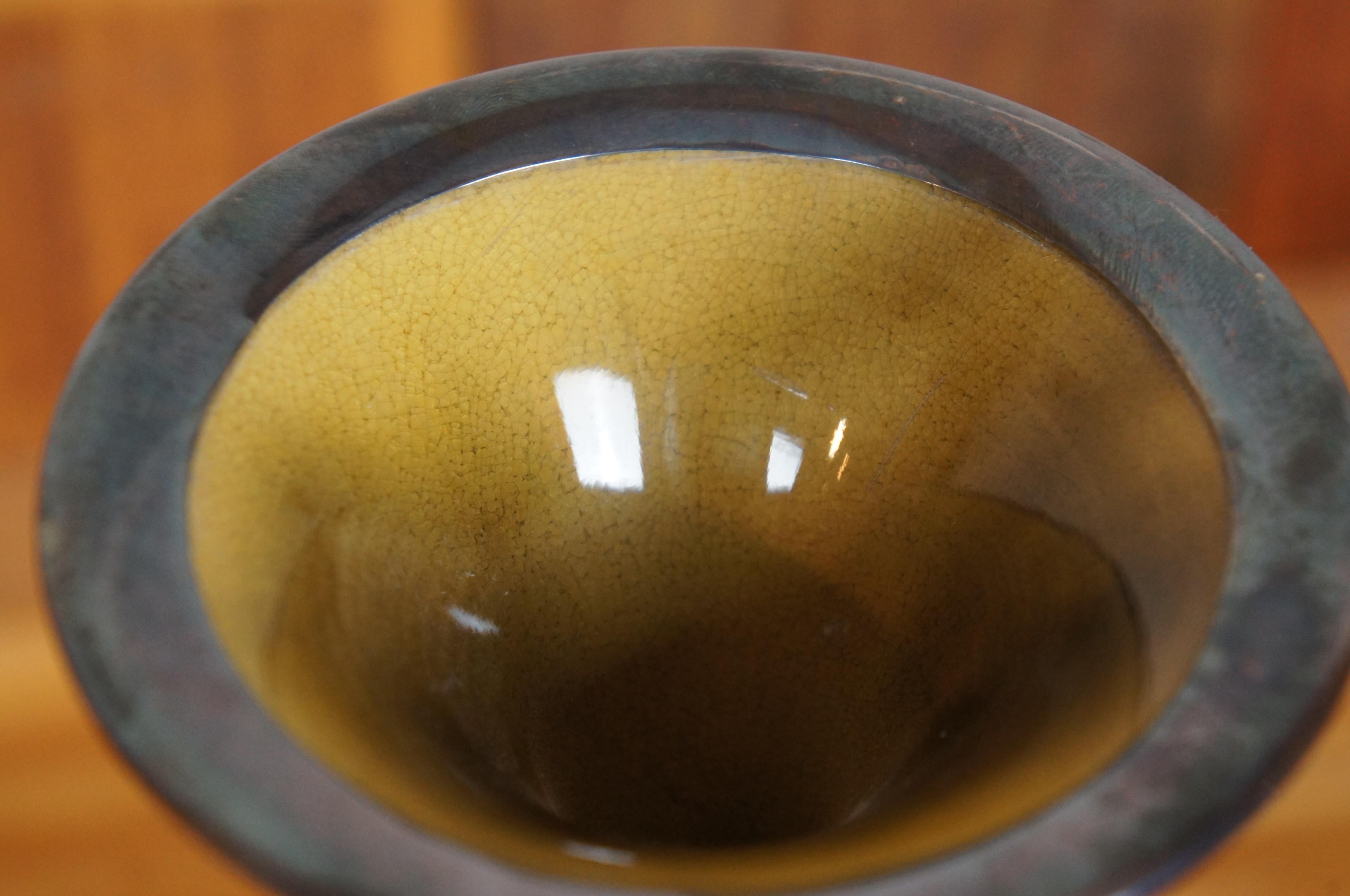 Antico 1893 Amelia Sprague Rookwood Gorham Vaso a sovrapposizione in argento sterling 12
