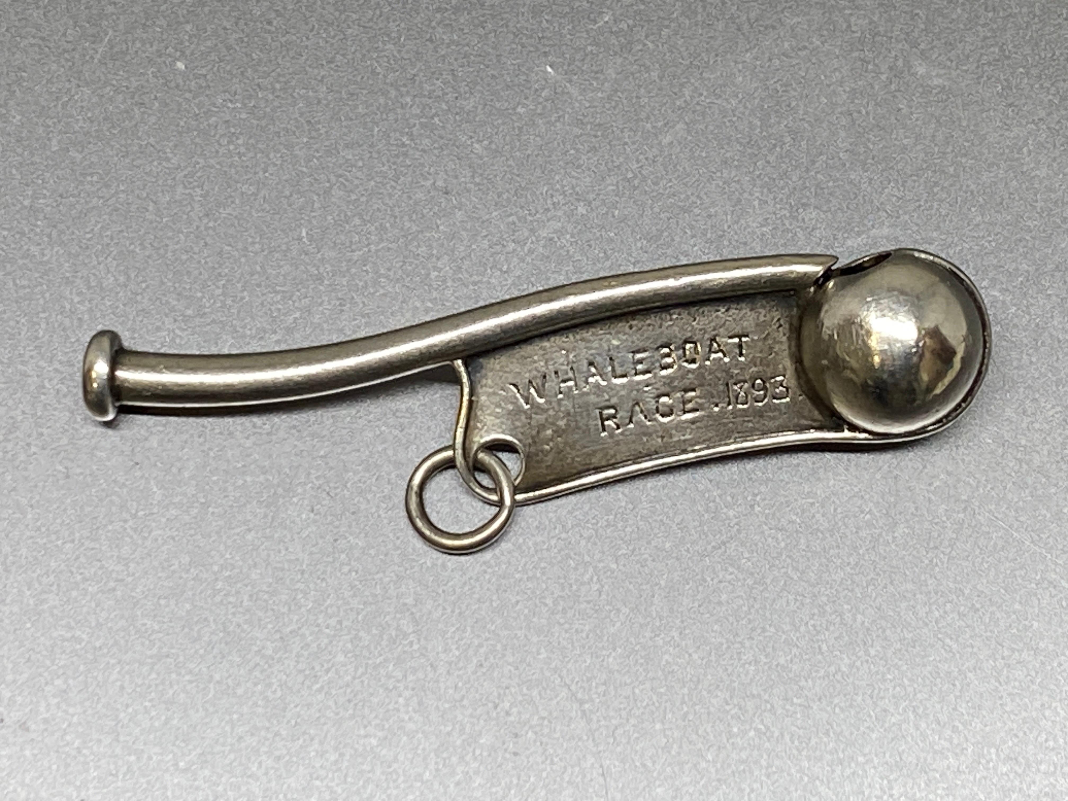 Antique 1893 Tiffany & Co. Sterling Silver Bosun Call, Boatswain Whistle  In Good Condition In Bernardsville, NJ