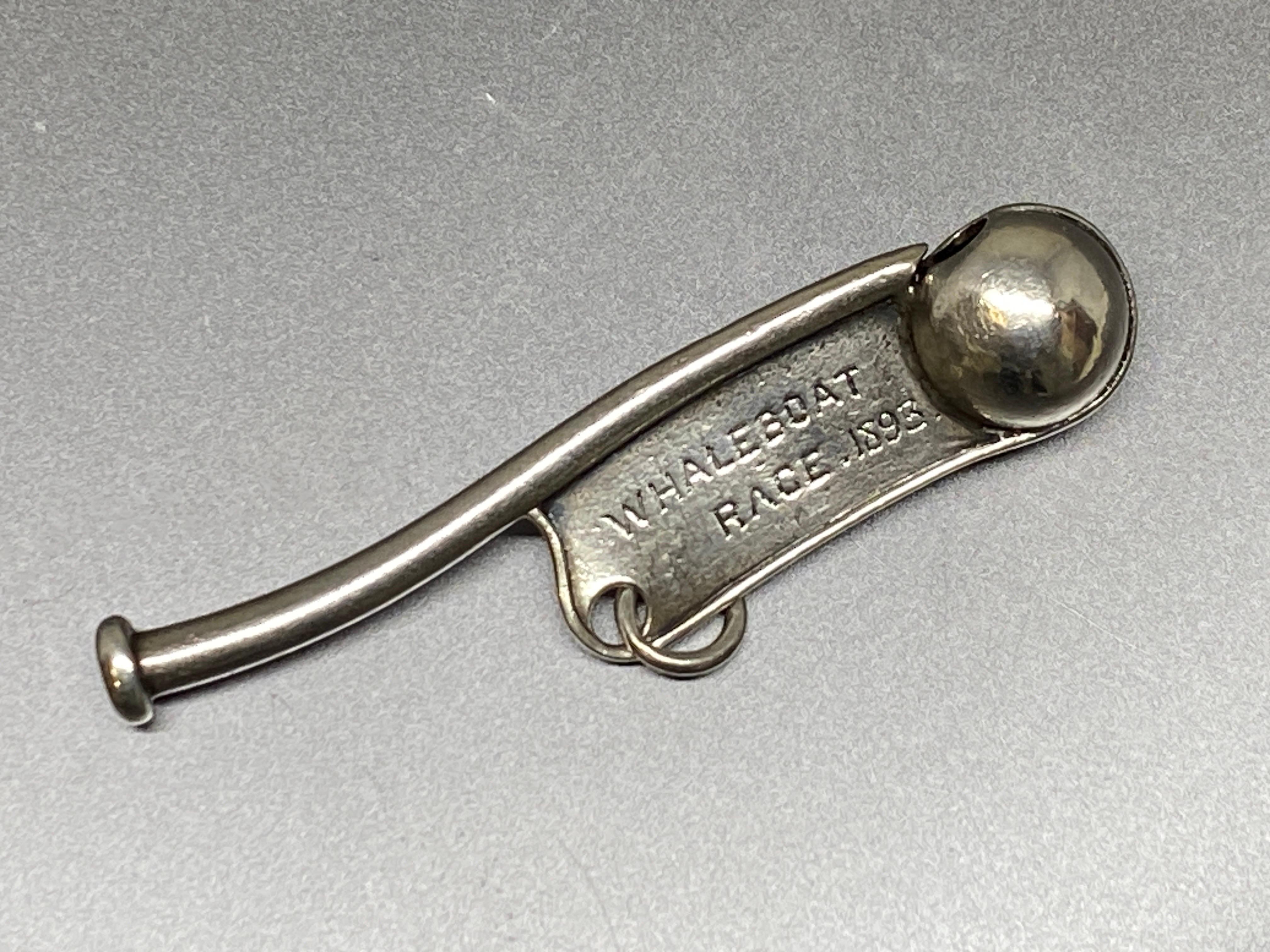 Women's or Men's Antique 1893 Tiffany & Co. Sterling Silver Bosun Call, Boatswain Whistle 