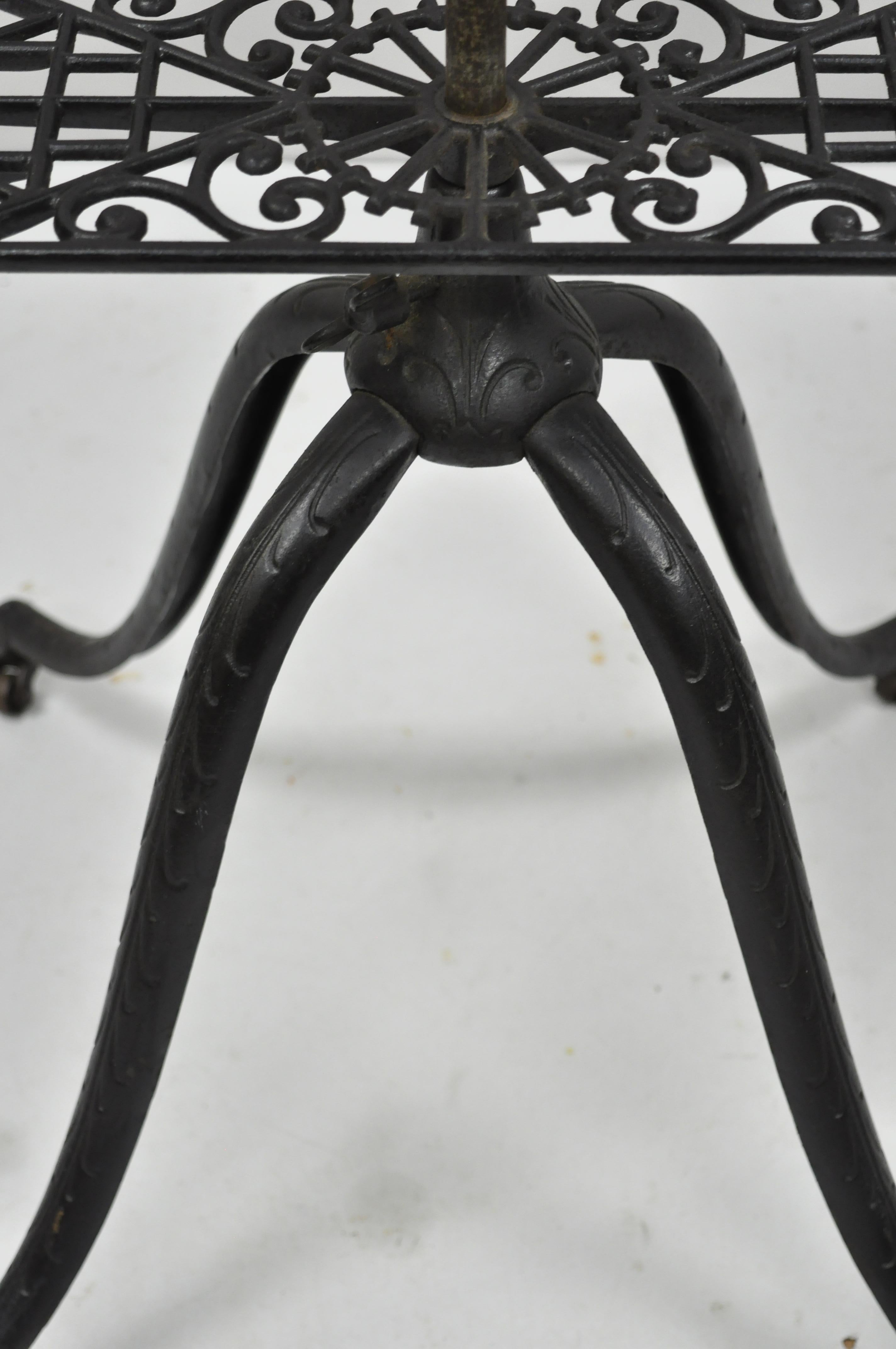 British Antique 1895 Adjustable Cast Iron & Oak Bible Dictionary Book Music Stand Holder