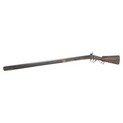 Antikes Holzschild mit der Aufschrift „Long Rifle“ aus dem Jahr 1895