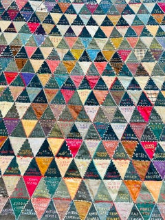 Antiker viktorianischer Signatur-Quilt von 1897 – Religionsgeschichte in Indiana