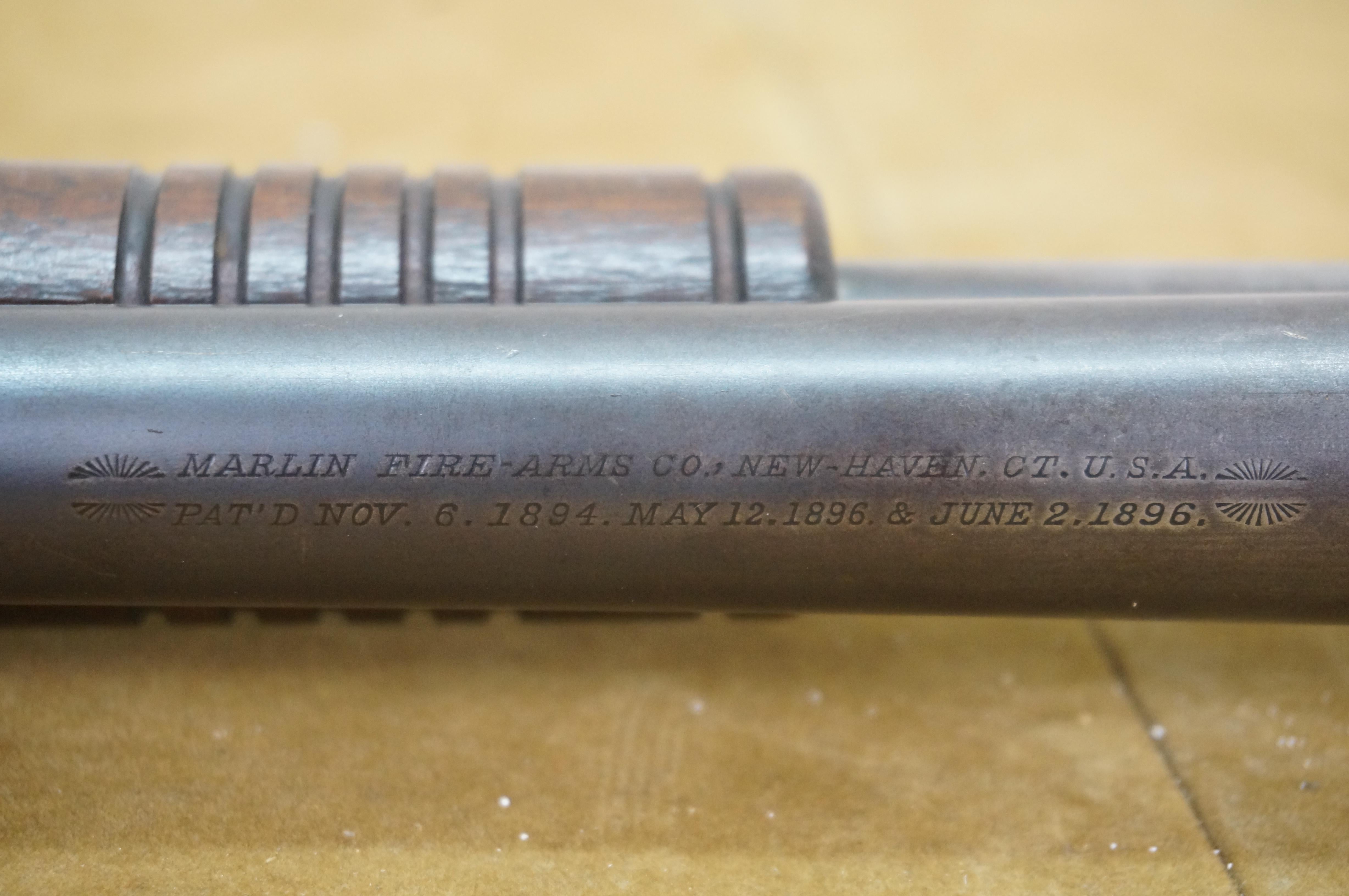 Antique 1898 Marlin Single Barrel Pump Action 12 Gauge Shotgun Gun For Sale 4