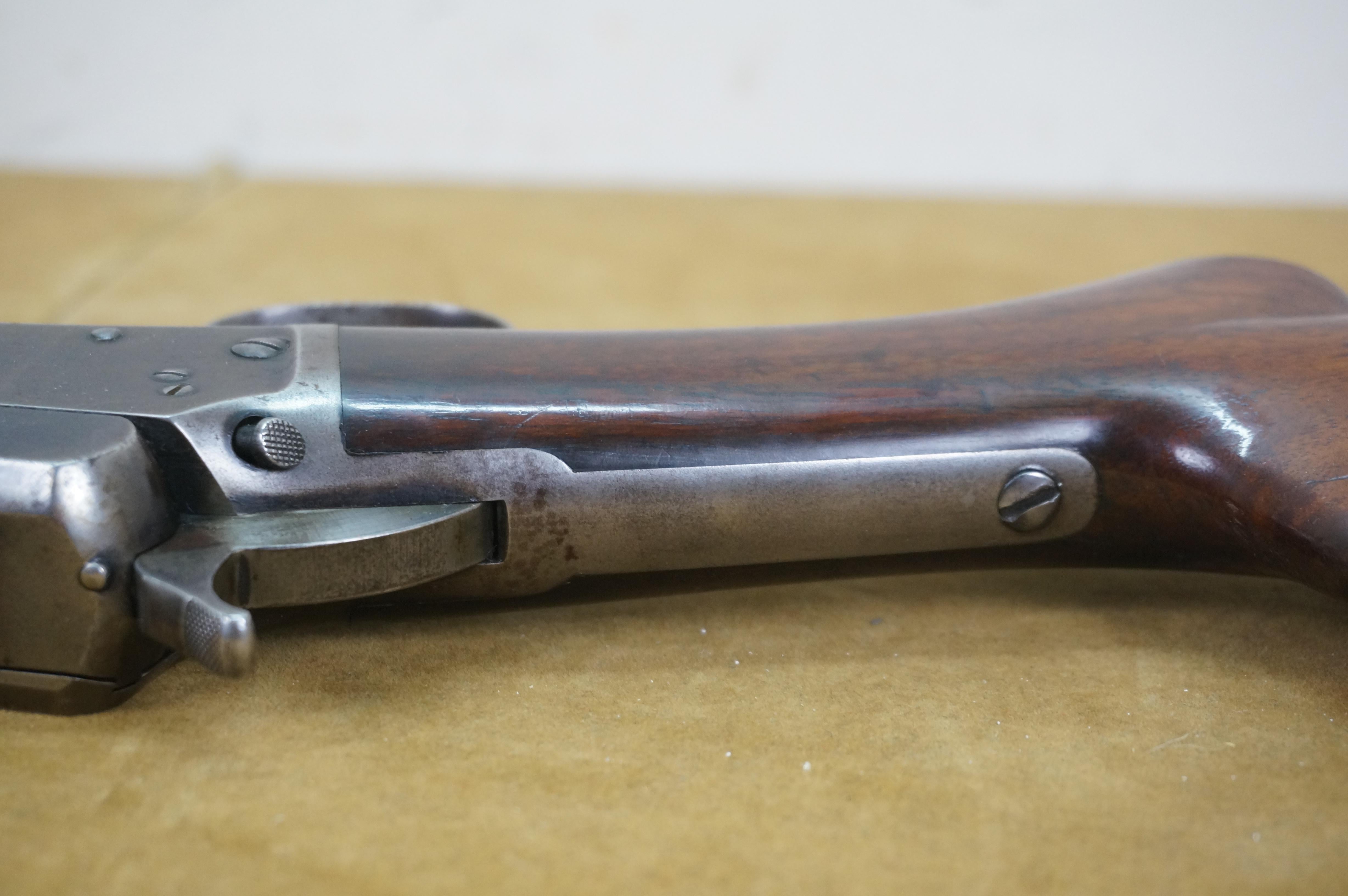 Antique 1898 Marlin Single Barrel Pump Action 12 Gauge Shotgun Gun For Sale 5