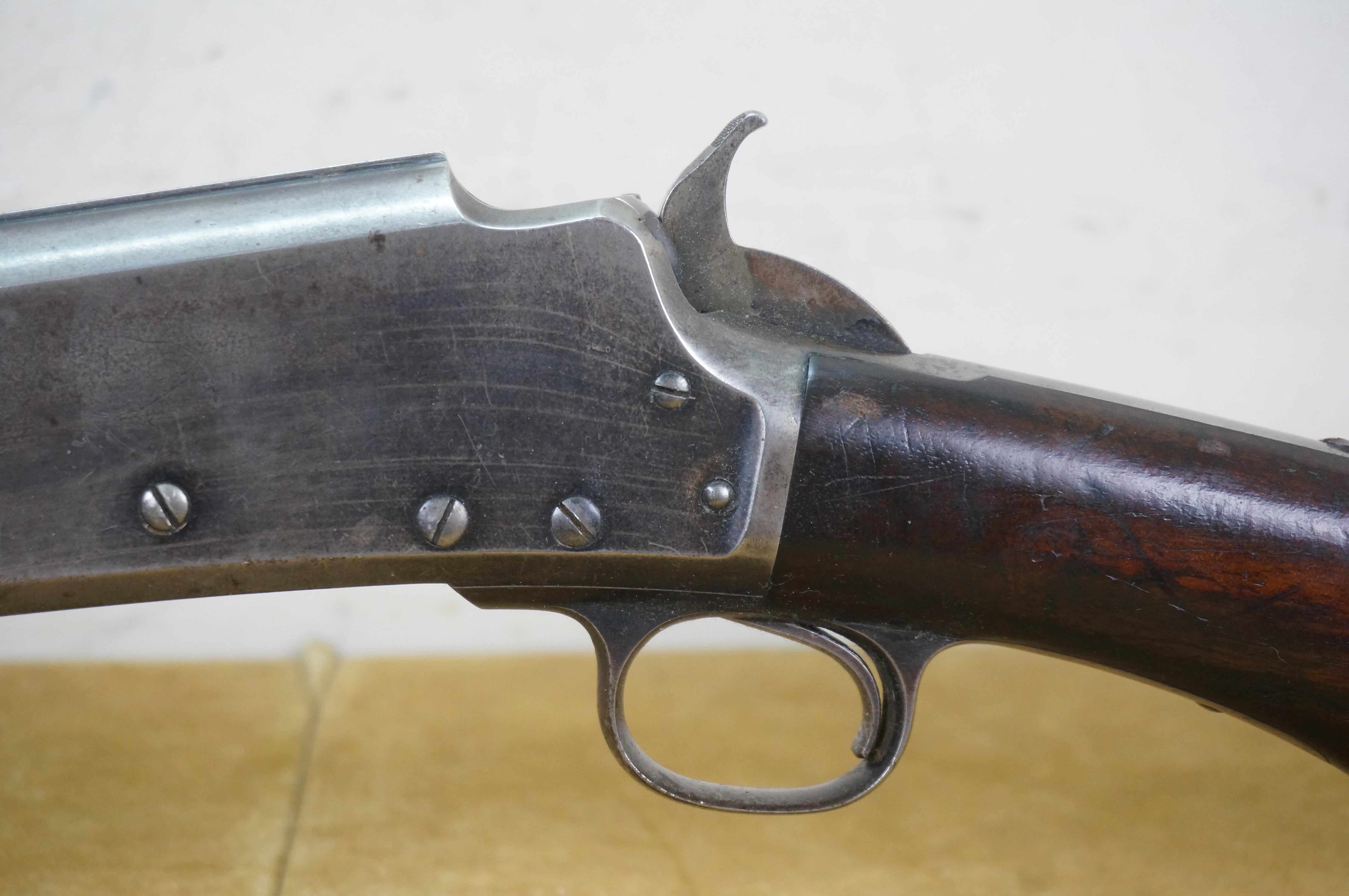 Antique 1898 Marlin Single Barrel Pump Action 12 Gauge Shotgun Gun For Sale 6