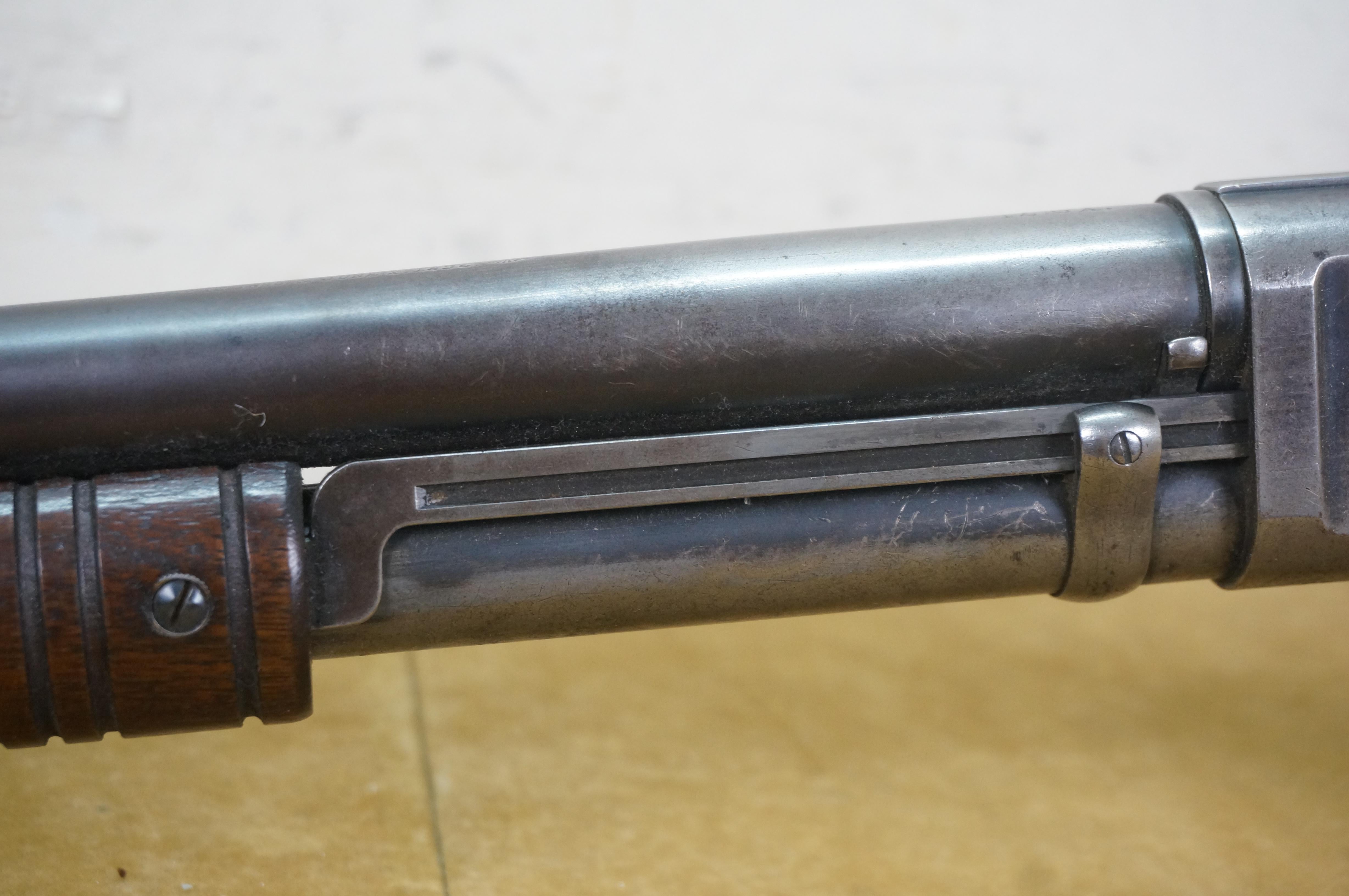 Antique 1898 Marlin Single Barrel Pump Action 12 Gauge Shotgun Gun For Sale 7