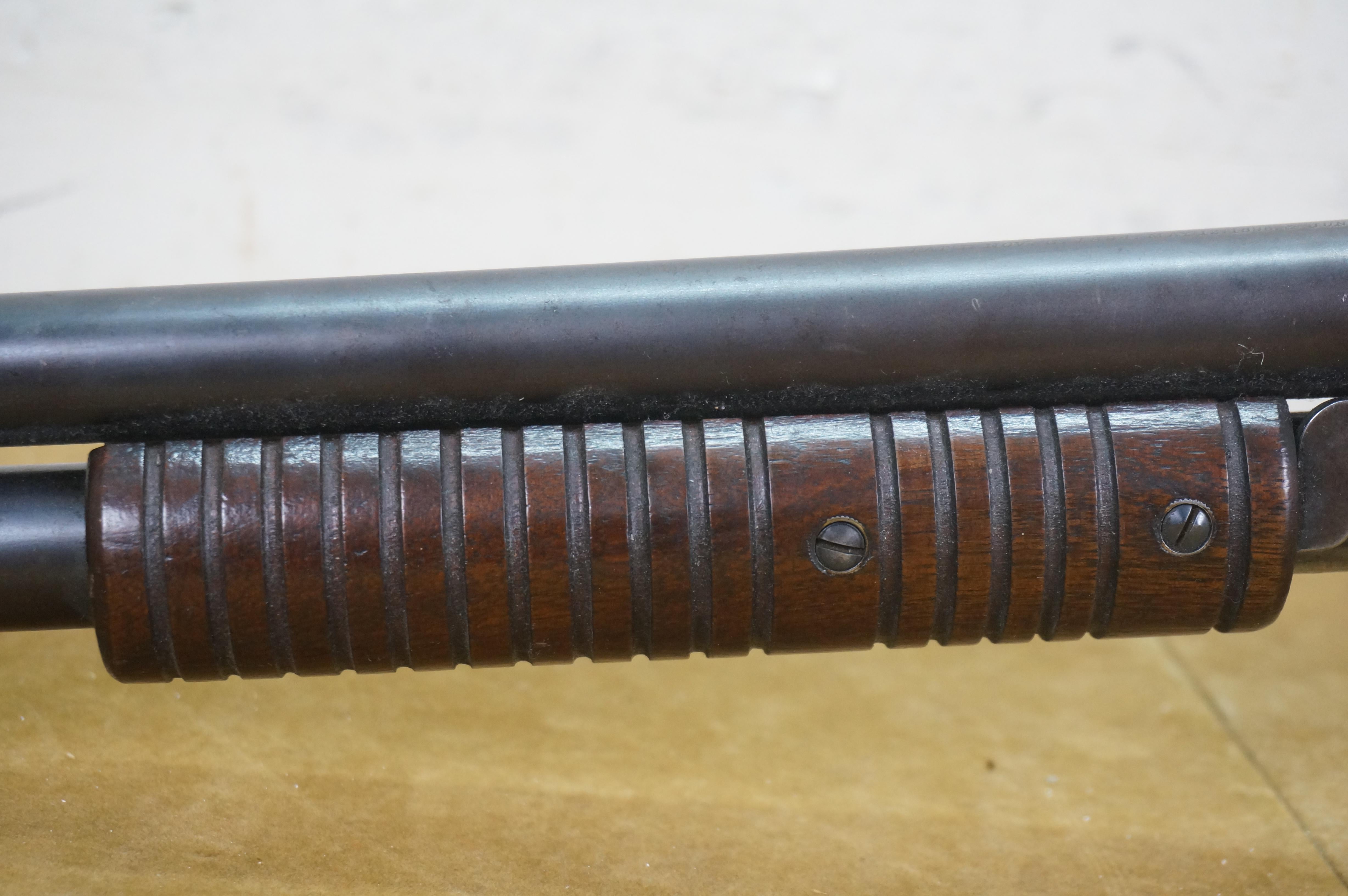 Antique 1898 Marlin Single Barrel Pump Action 12 Gauge Shotgun Gun For Sale 8