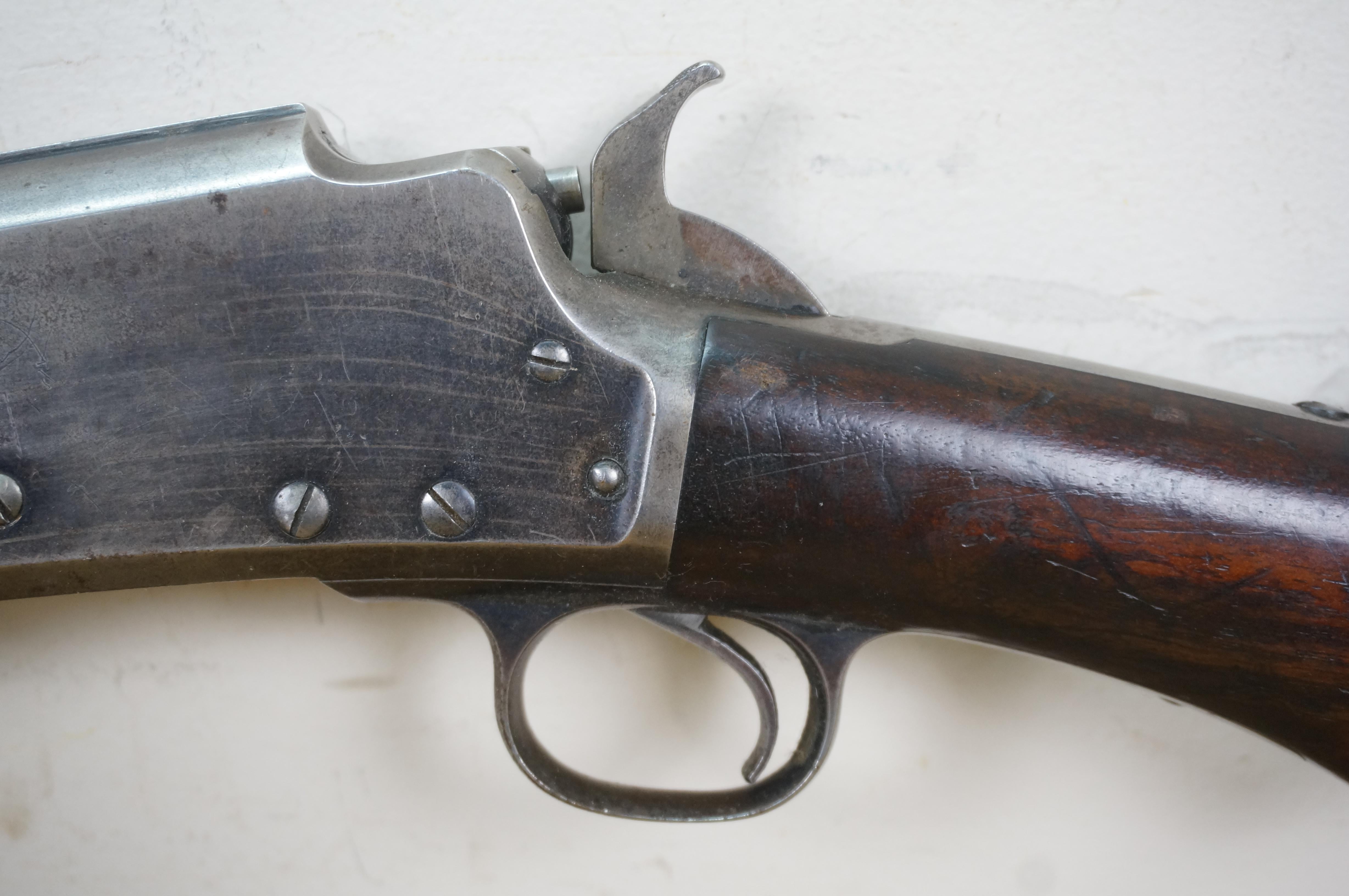 Antique 1898 Marlin Single Barrel Pump Action 12 Gauge Shotgun Gun For Sale 11