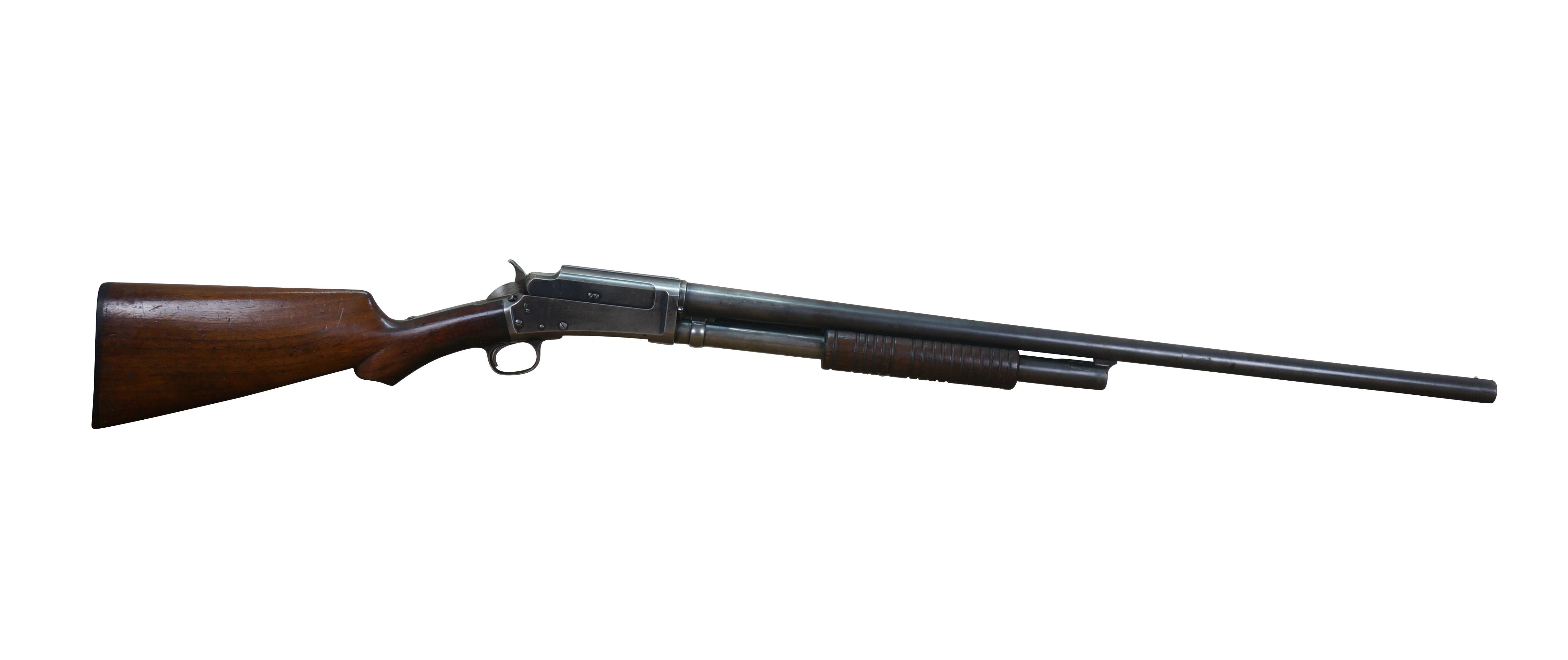 Victorian Antique 1898 Marlin Single Barrel Pump Action 12 Gauge Shotgun Gun For Sale