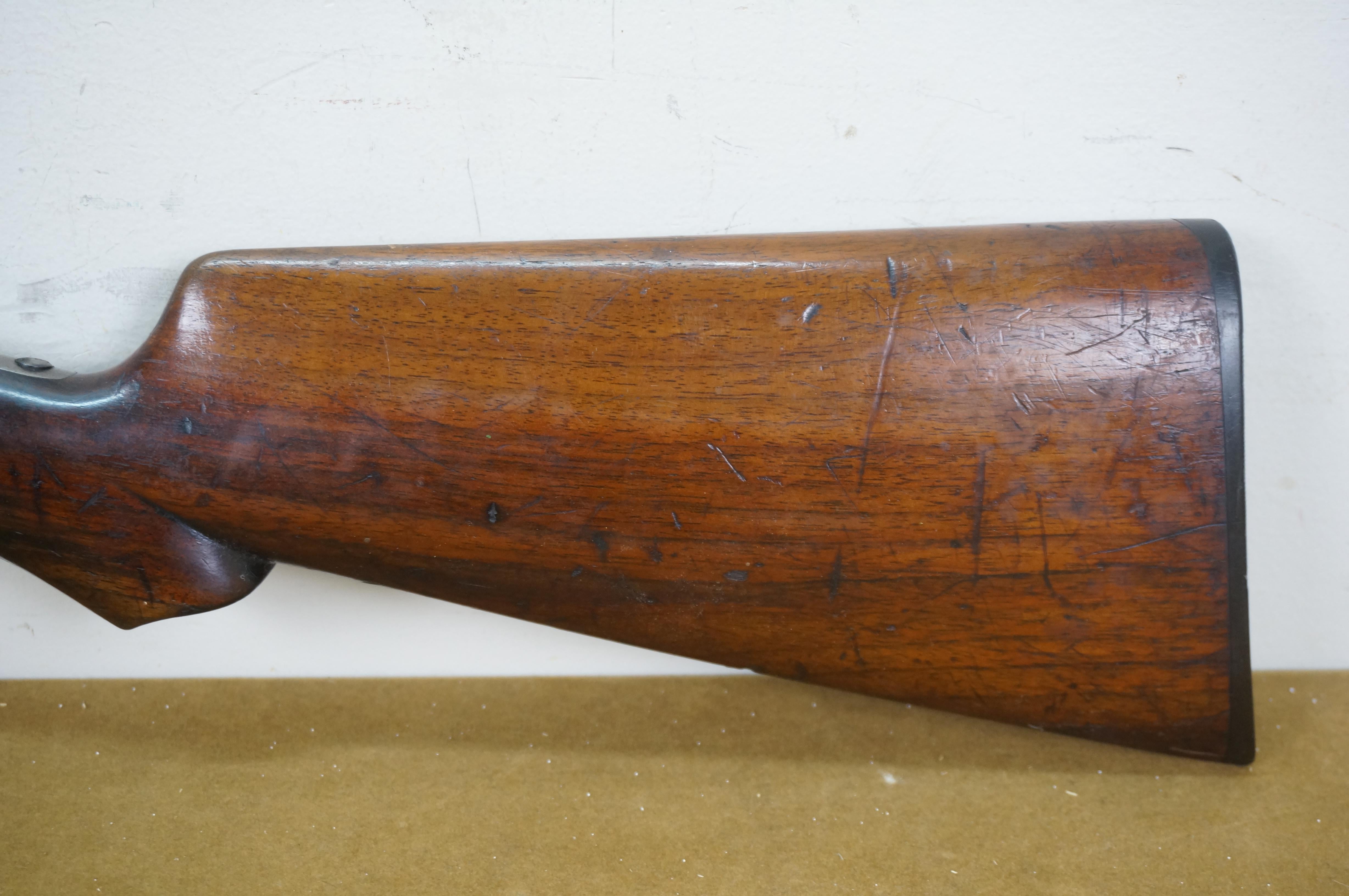 American Antique 1898 Marlin Single Barrel Pump Action 12 Gauge Shotgun Gun For Sale