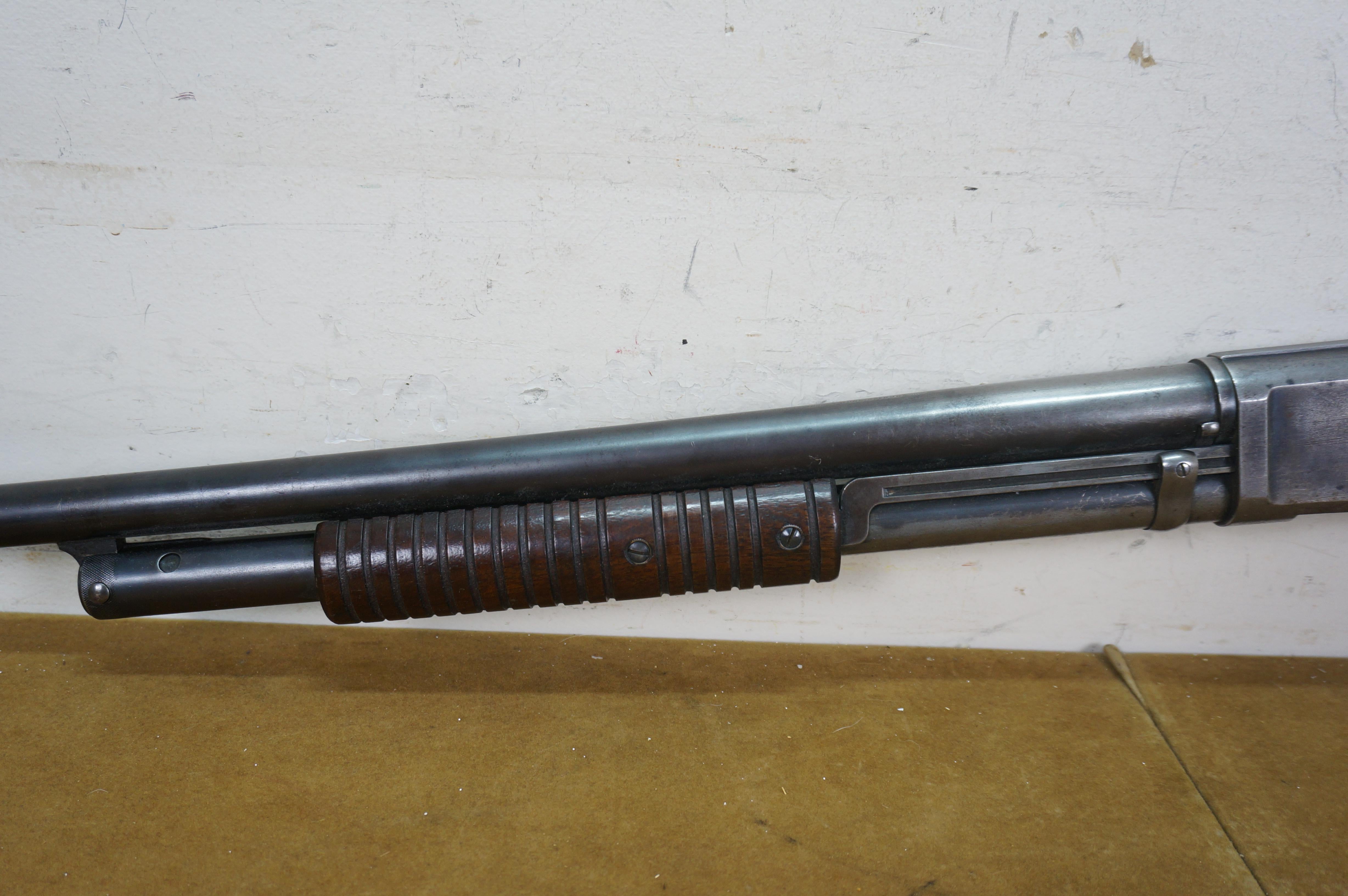 19th Century Antique 1898 Marlin Single Barrel Pump Action 12 Gauge Shotgun Gun For Sale