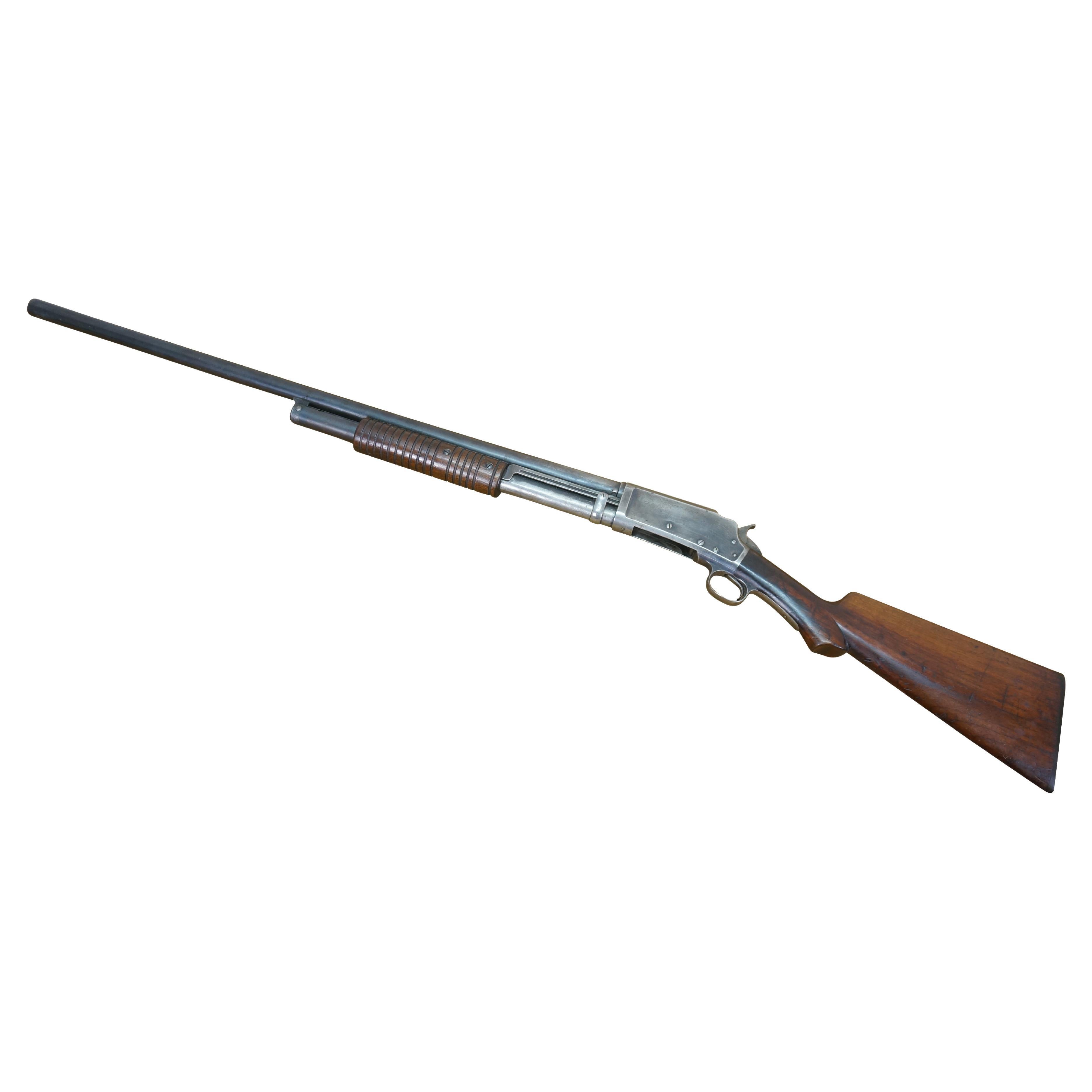 Antique 1898 Marlin Single Barrel Pump Action 12 Gauge Shotgun Gun For Sale