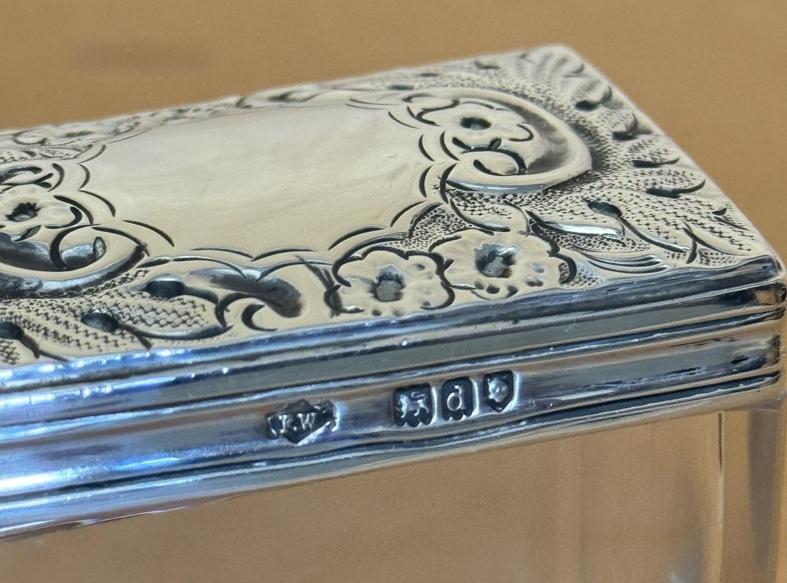 ANTICO VASO DA TRIONFO IN ARGENTO STERLINGO E VETRO FREDERICK WICK & SONS del 1899 in vendita 6