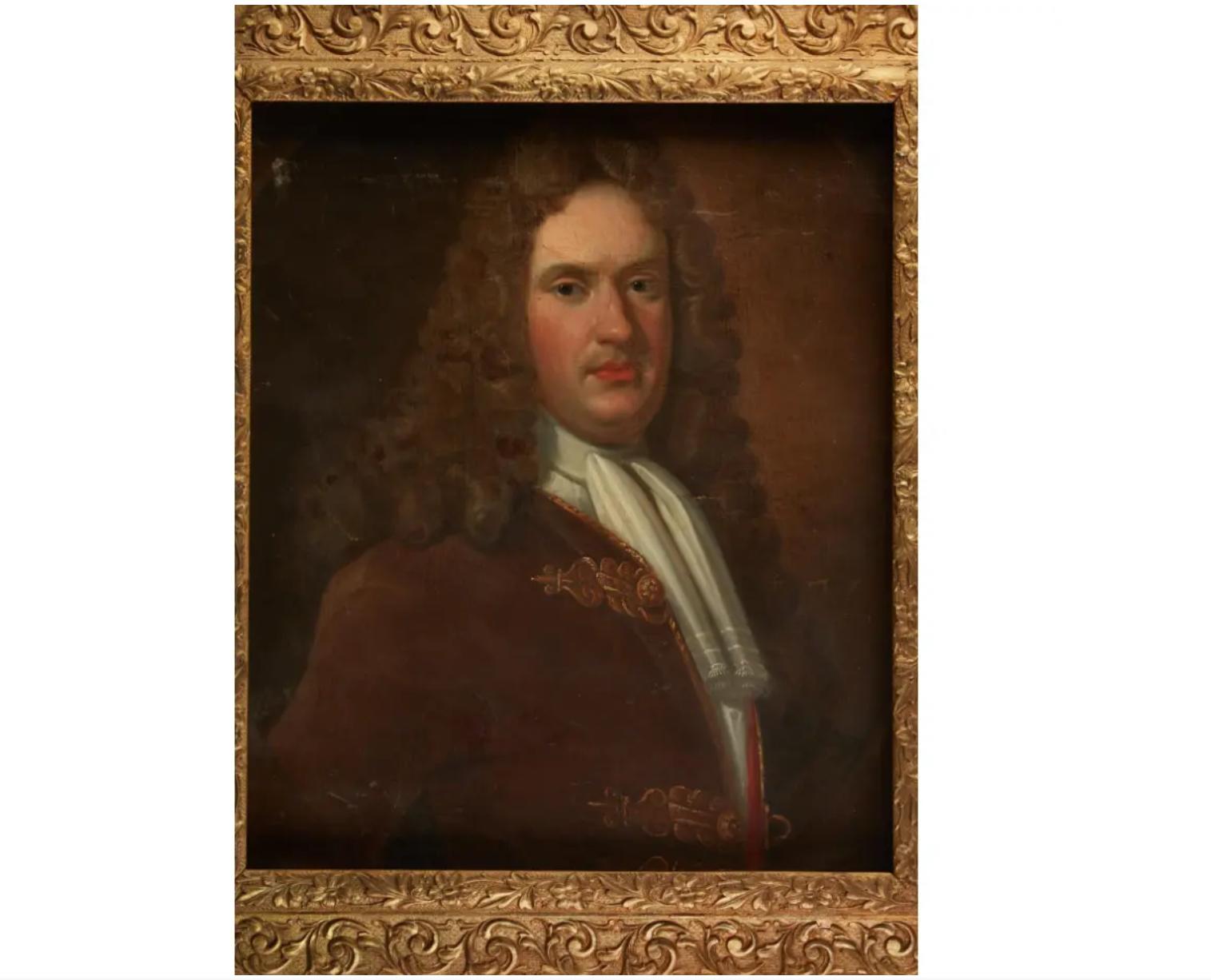 Antike 18c British School Porträt eines Gentleman.