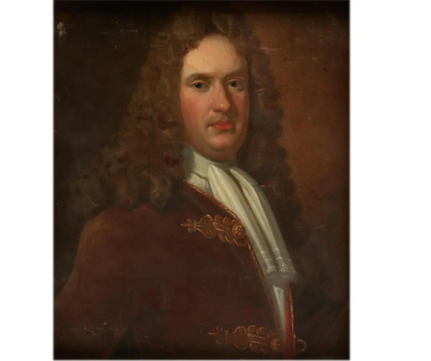 Antique 18c British School Porträt eines Gentleman (Louis XV.) im Angebot