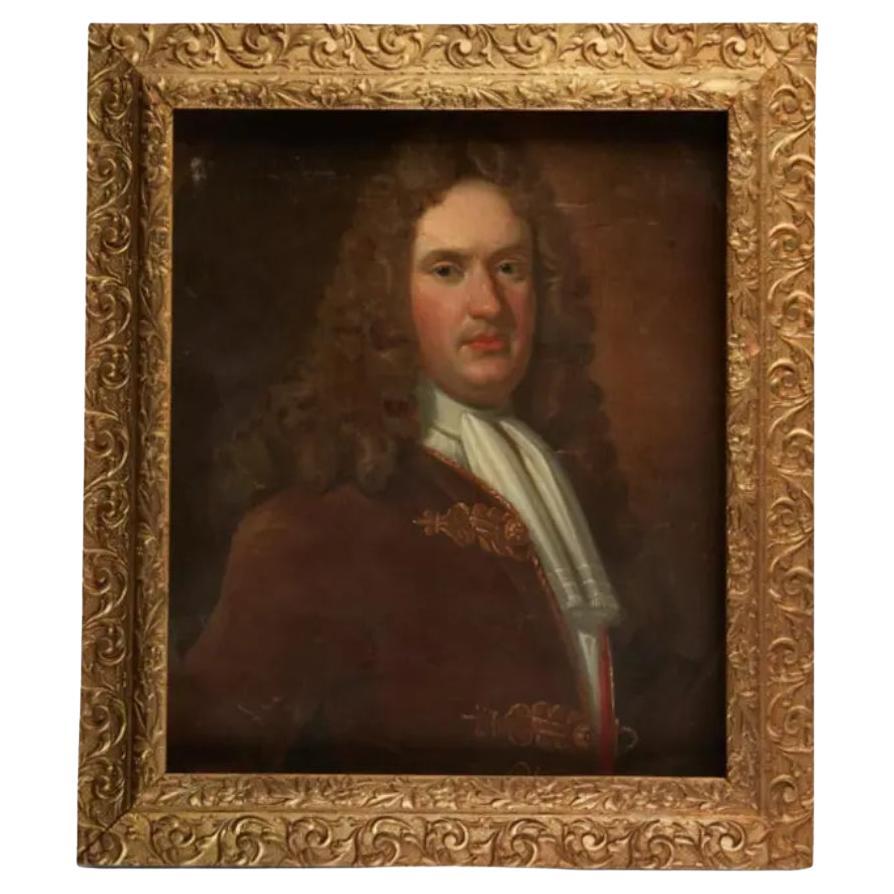 Antique 18c British School Portrait d
un gentleman