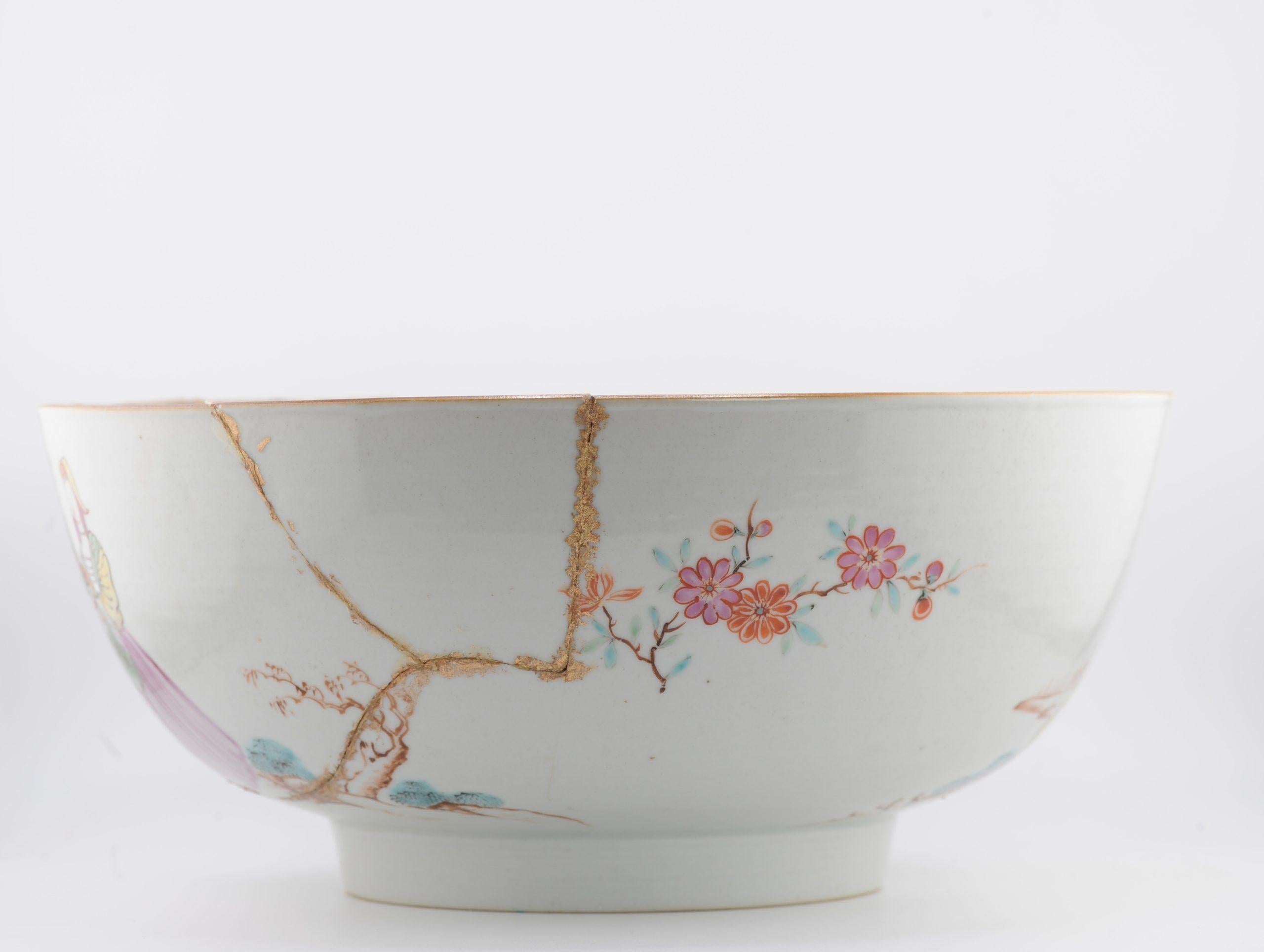 Antike chinesische Porzellanschale aus dem 18. Jahrhundert 1757-1760 A SAILOR'S FAREWELL AND HOMECOMING im Angebot 4