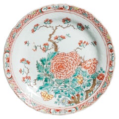 Antique 18C Chinese Porcelain Dish Amsterdam Bont Anhua Flowers Qing
