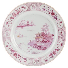 Antico piatto in porcellana cinese del 18° secolo China Rose Antiques