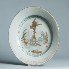 Antique 18C Chinese Porcelain Encre de Chine Qianlong Scene of Cimon and Iphi...