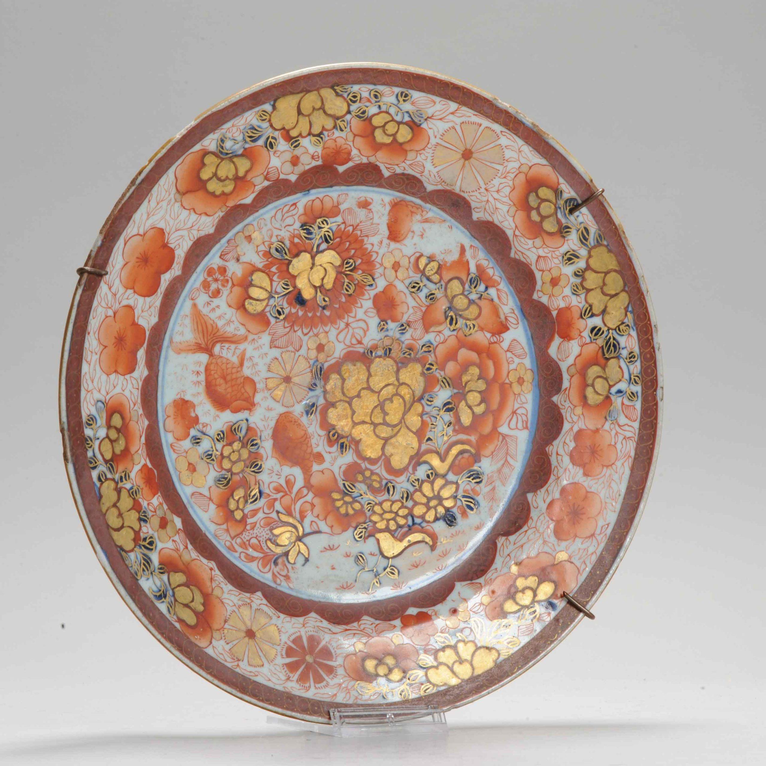 Antique 18C Chinese Porcelain Kakiemon Dish Amsterdam Bont Qing Flowers For Sale 10