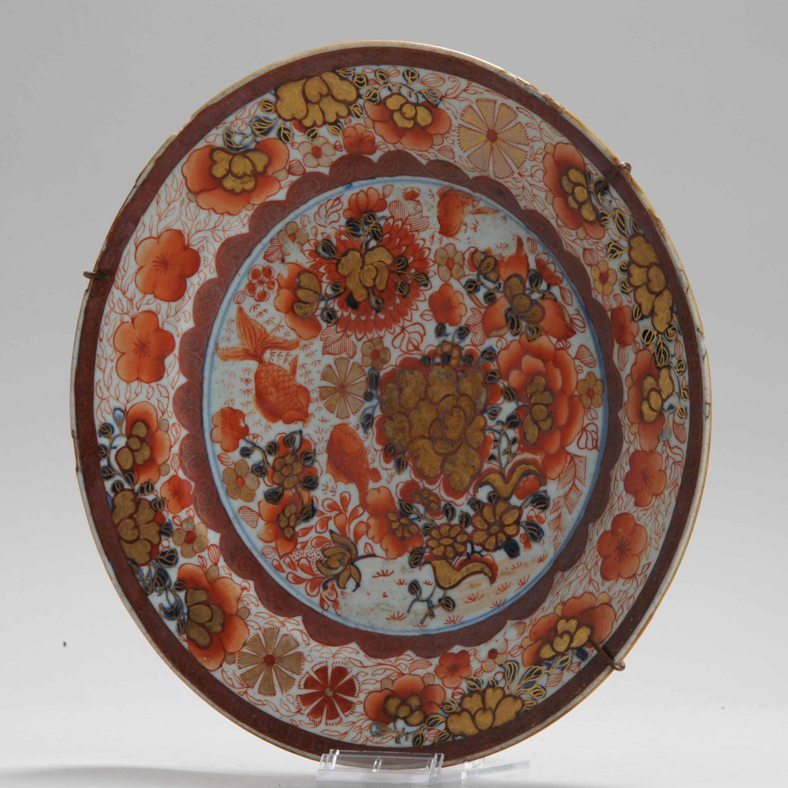 Antique 18C Chinese Porcelain Kakiemon Dish Amsterdam Bont Qing Flowers For Sale 3