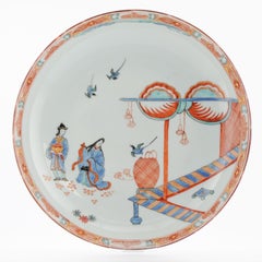 Antique 18C Chinese Porcelain Kakiemon Dish Amsterdam Bont Qing Nightingale