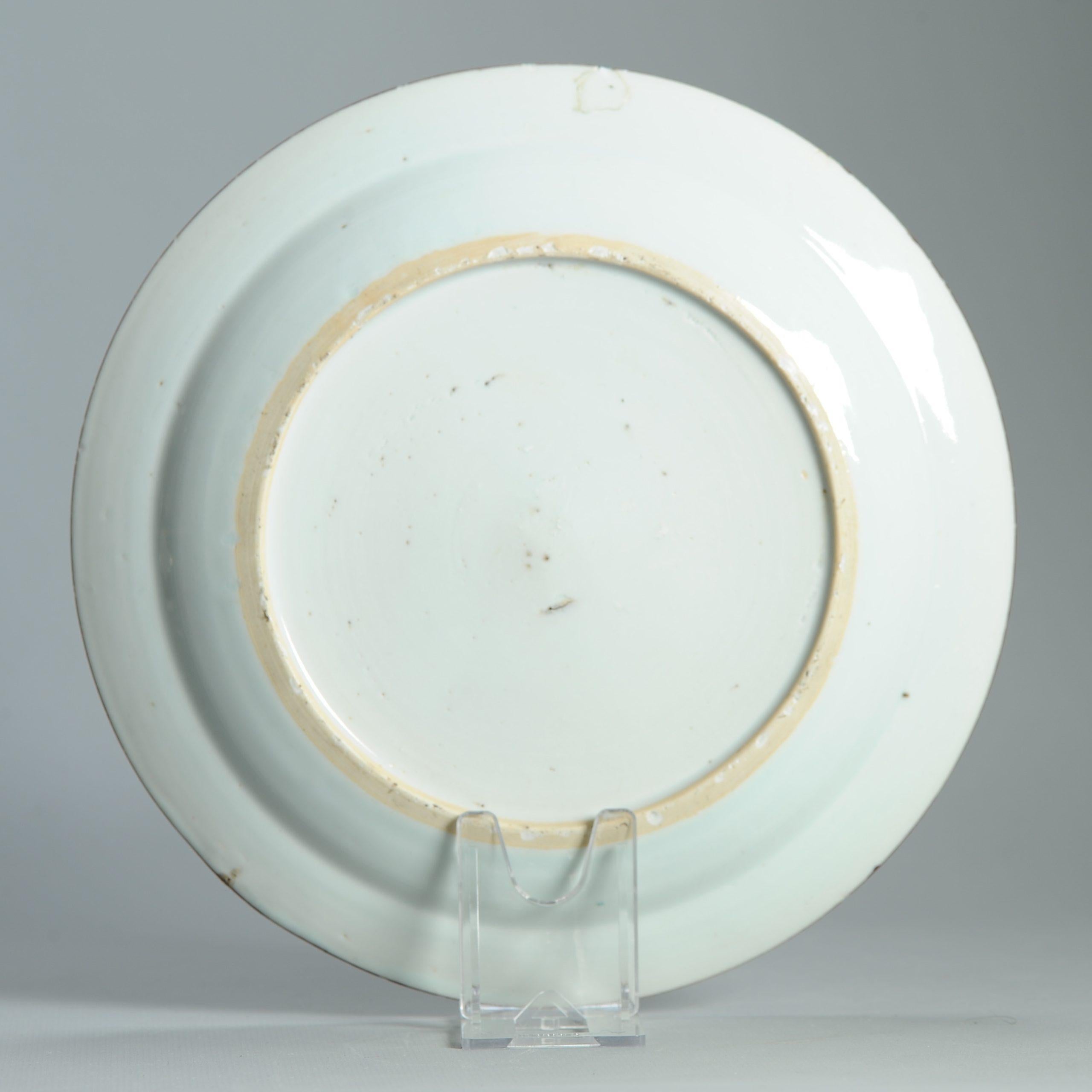 Antike 18C Chinesisch Porzellan Kakiemon Dish Amsterdam Bont Qing Hahn im Angebot 9