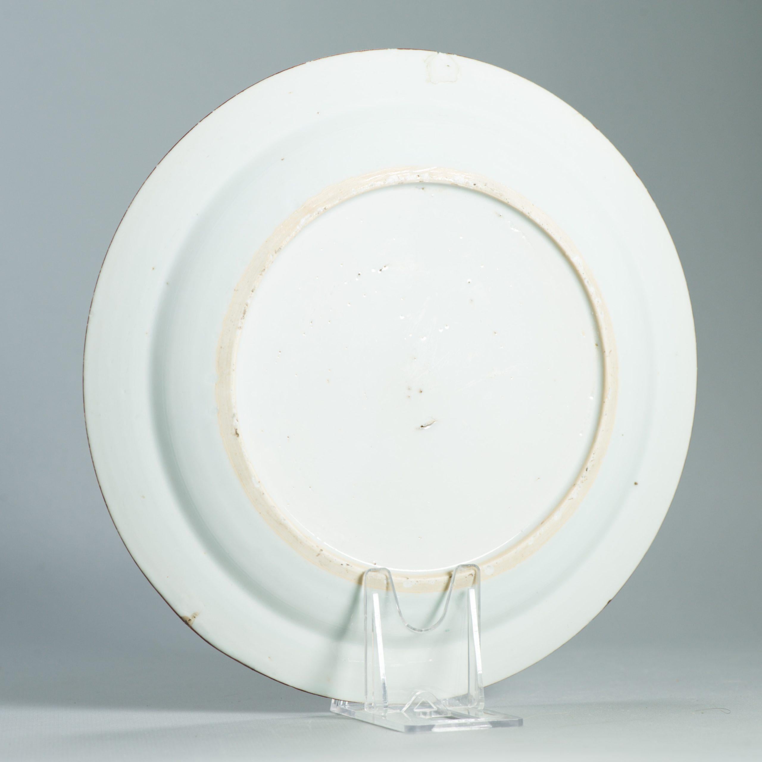 Antike 18C Chinesisch Porzellan Kakiemon Dish Amsterdam Bont Qing Hahn im Angebot 4
