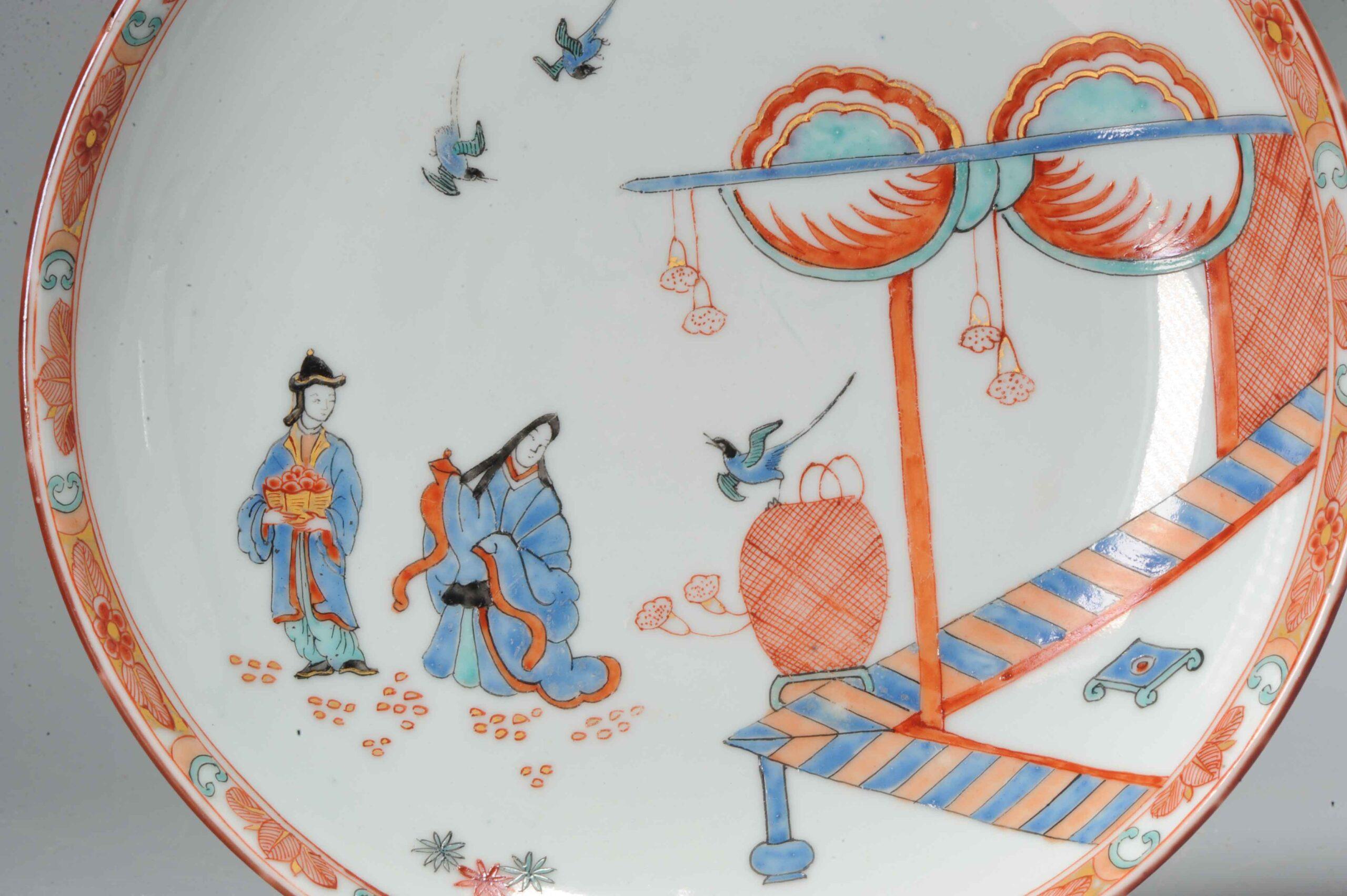 Antique 18C, Chinese Porcelain Kakiemon Dishes Amsterdam Bont Qing Nightingale 6